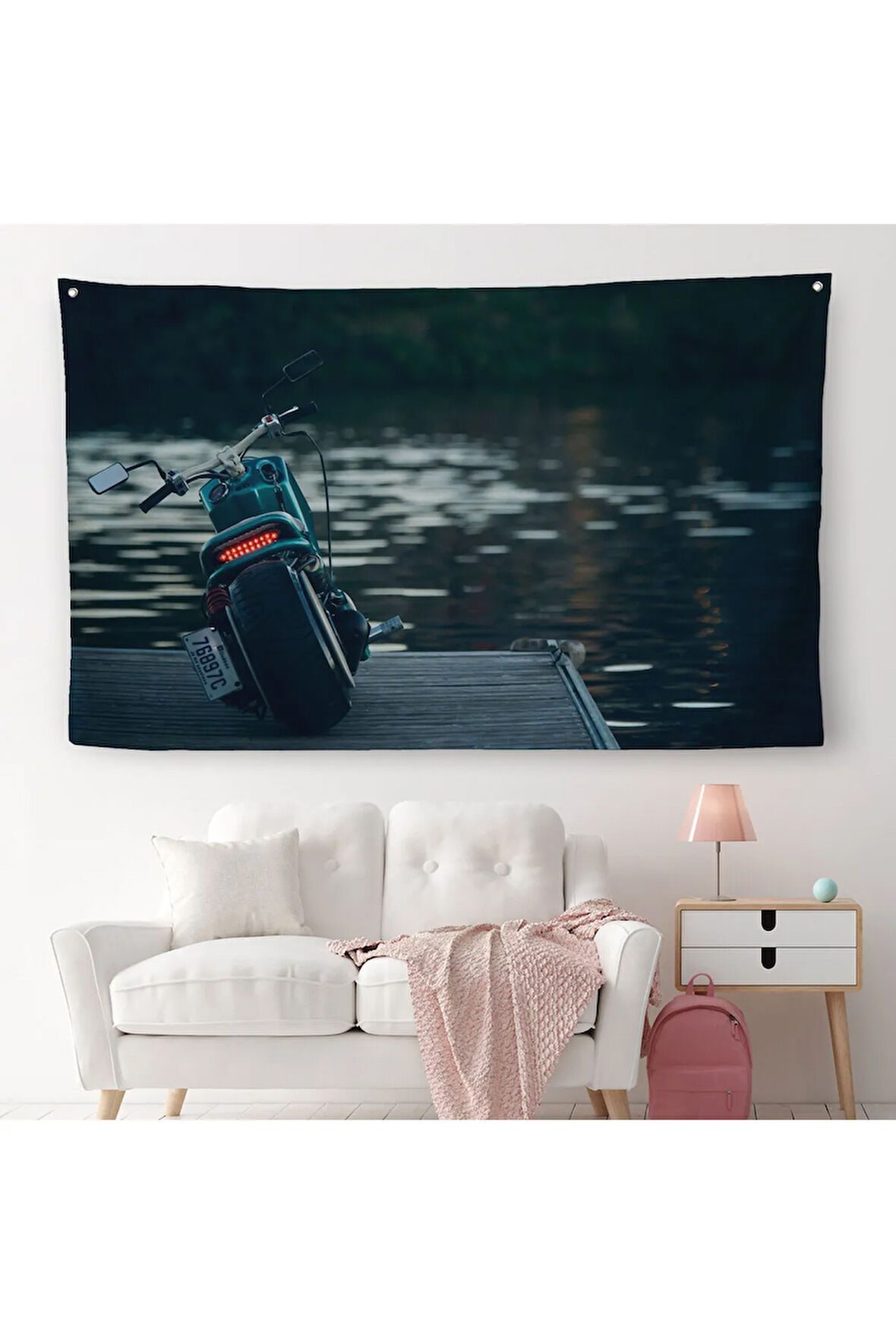 Motosiklet Duvar Örtüsü Halısı Büyük Duvar Örtüsü Halısı Motosiklet Sürücüleri İçin Hediye 5379