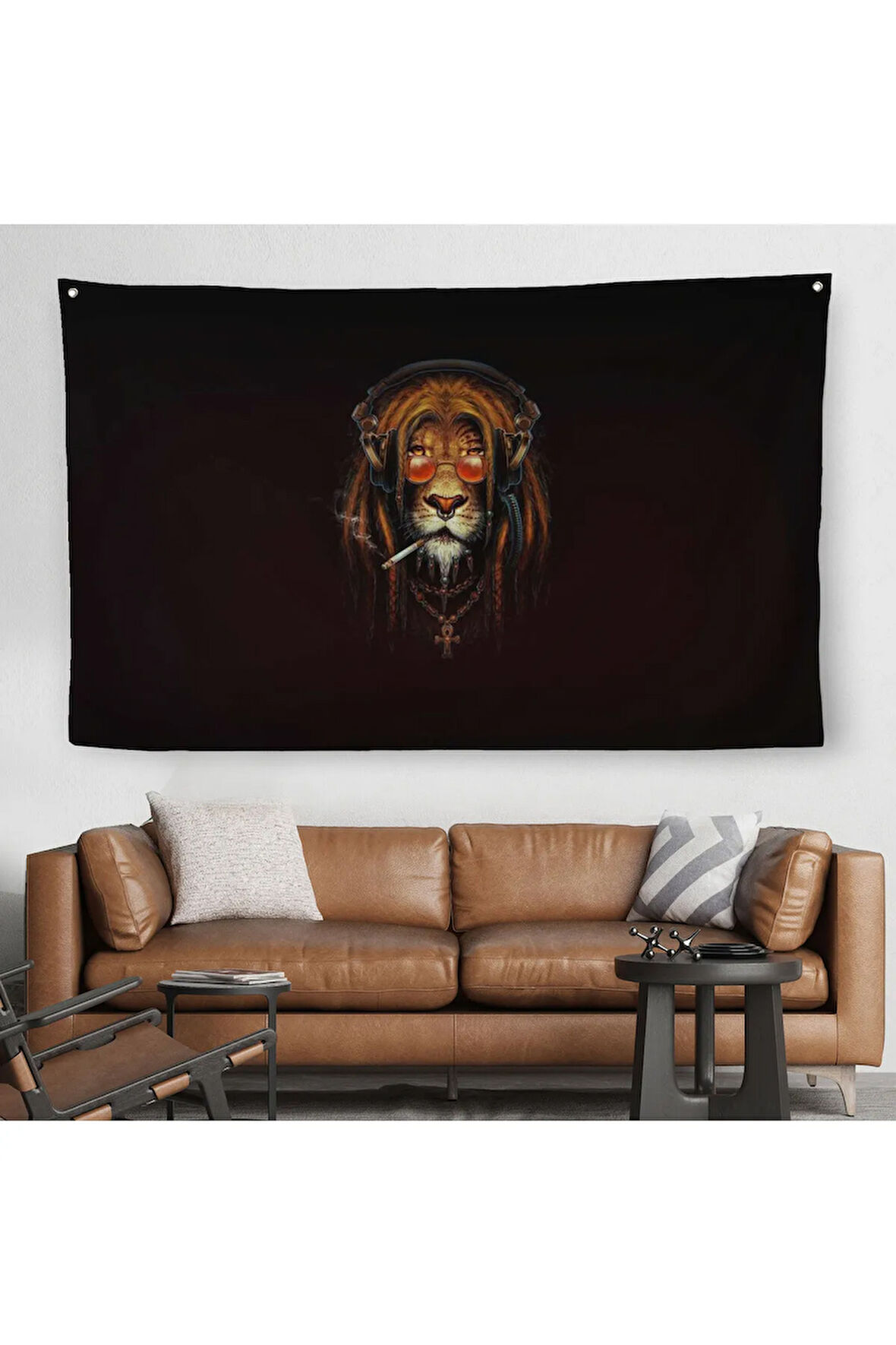 Amerikan Futbolu Kanvas Duvar Örtüsü-Halısı-5391