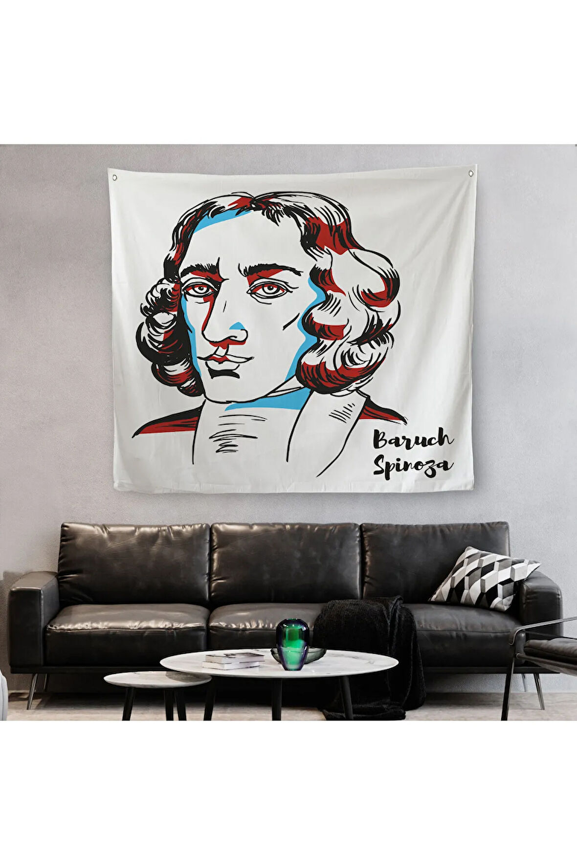 Baruch Spinoza Dekoratif Kanvas Duvar Örtüsü-Halısı-5818