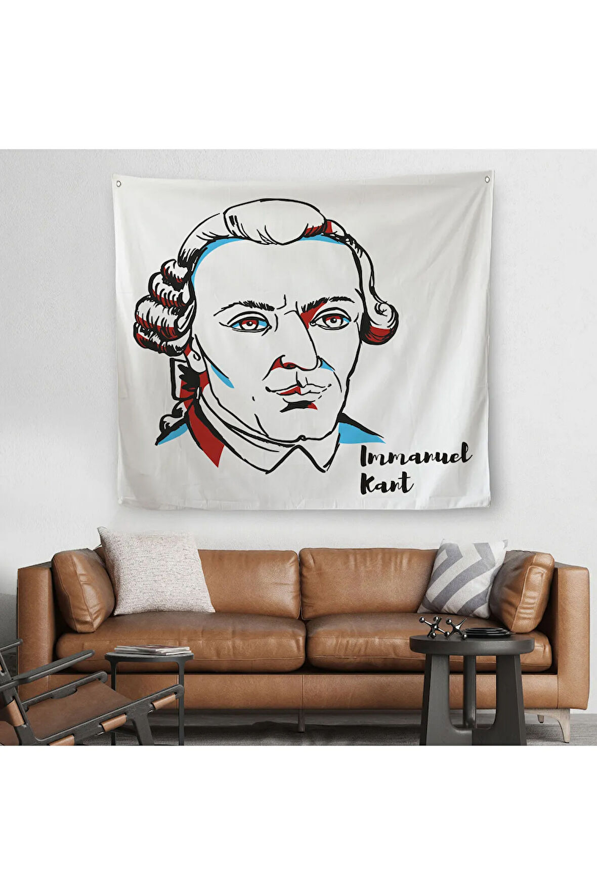 Immanuel Kant Dekoratif Kanvas Duvar Örtüsü-Halısı-5820