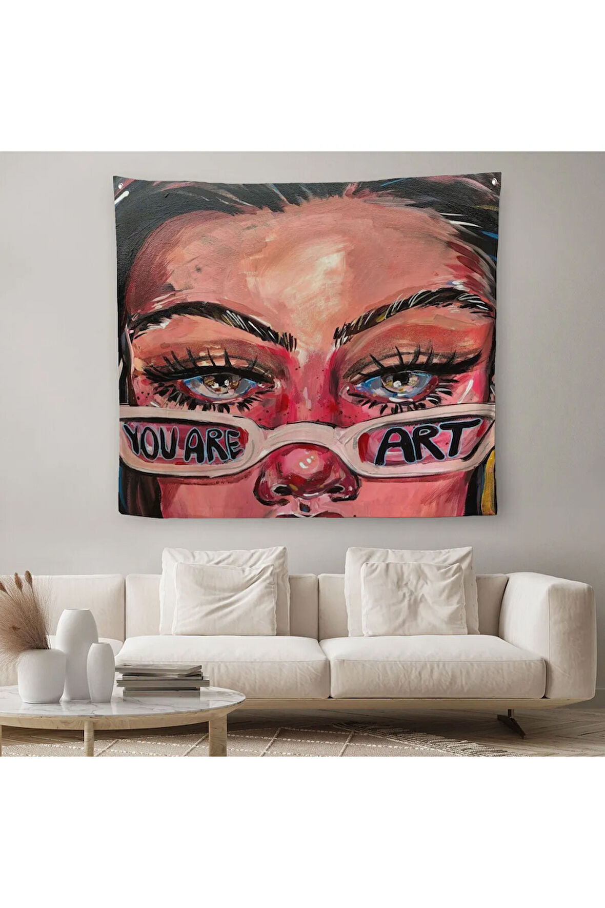You Are Art Kanvas Duvar Örtüsü-Halısı, Pop Art-5862