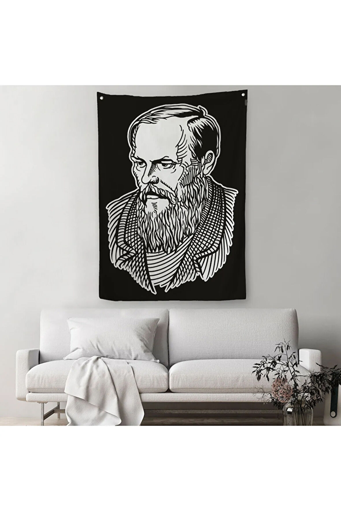 Fyodor Mihayloviç Dostoyevski Dekoratif Duvar Örtüsü - Halısı-5913