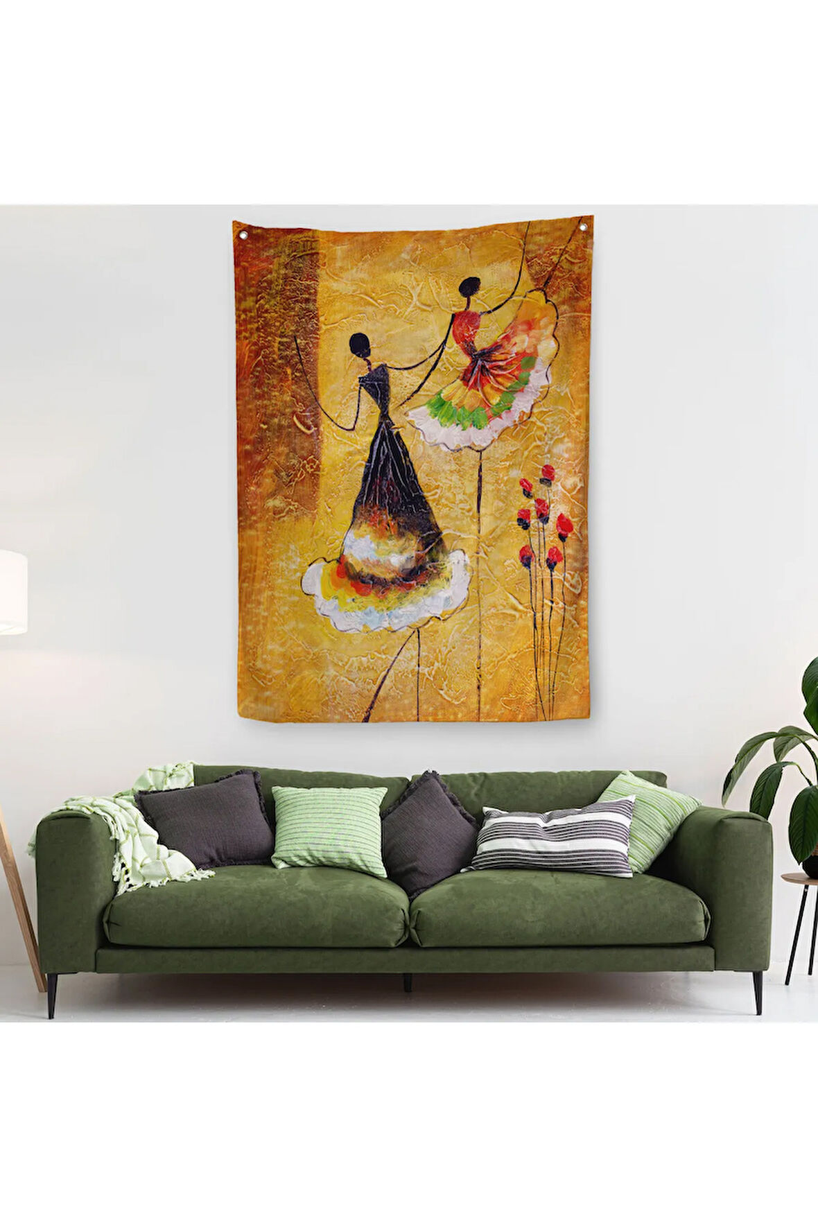 Dans Eden Kadınlar Duvar Örtüsü - Halısı-5924