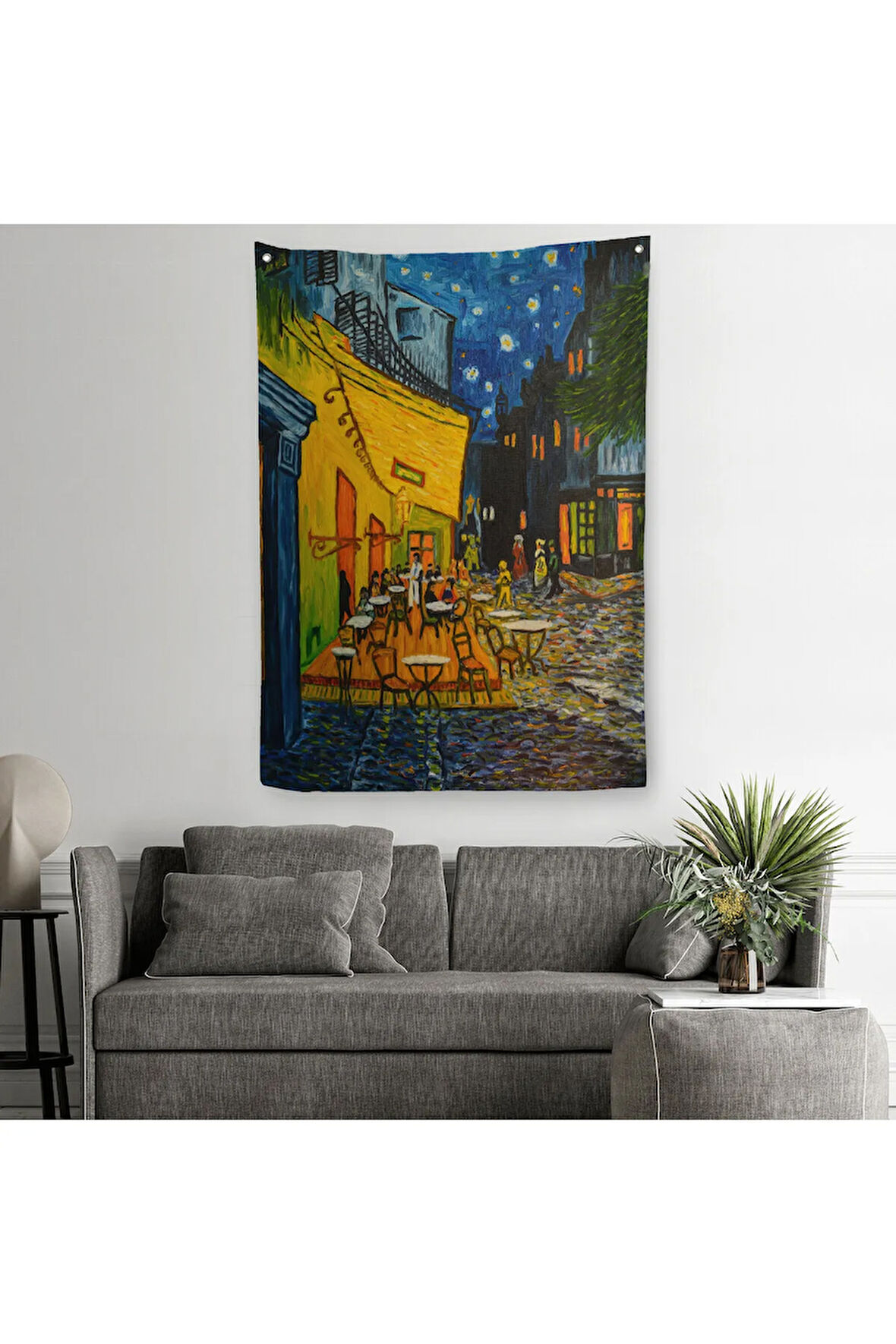 Forum Meydanı'ndaki Kafe Terası Arles 1888 Dekoratif Duvar Örtüsü - Halısı-5952