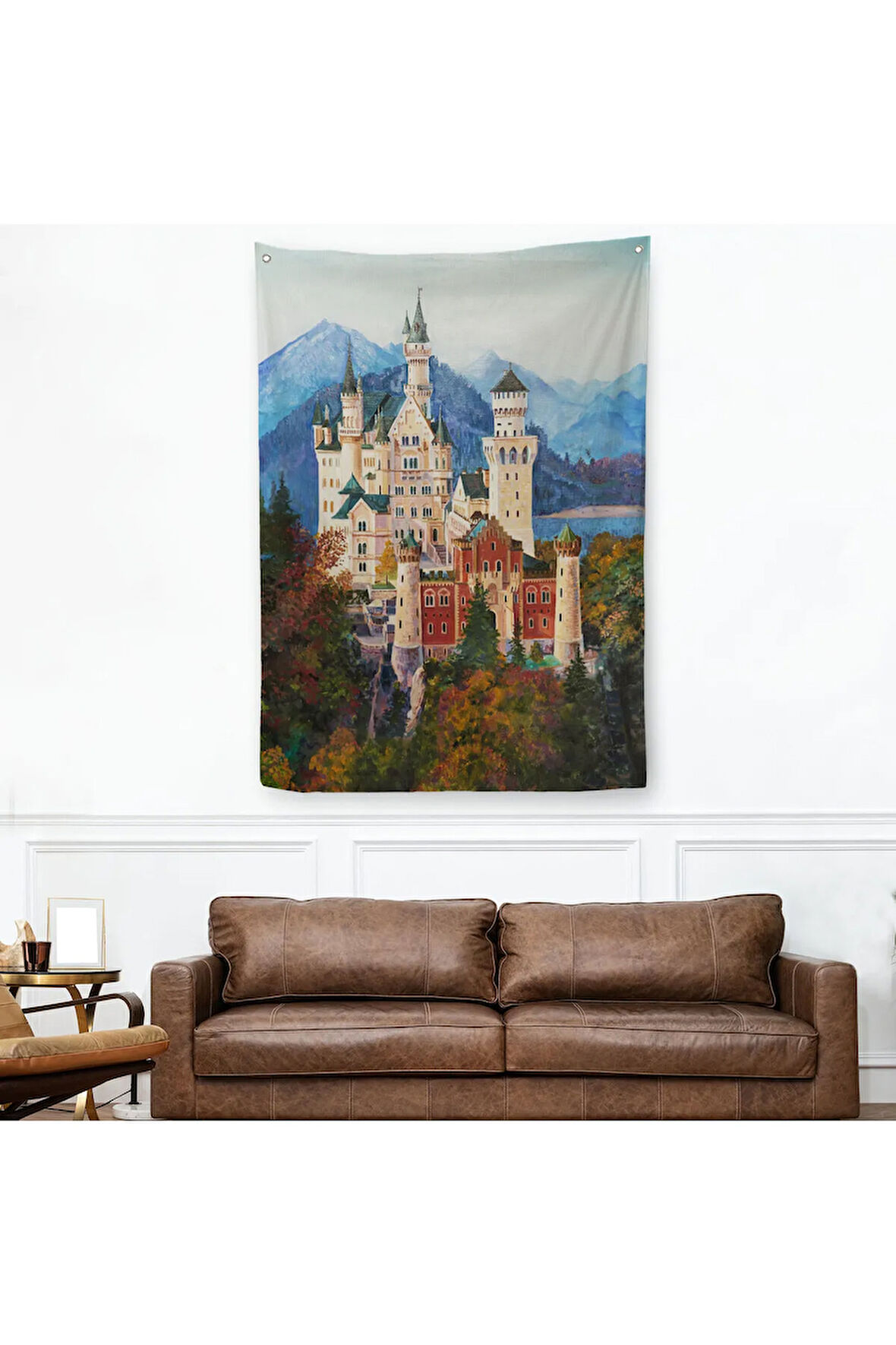 Bavyera Almanya Neuschwanstein Kalesİ Duvar Örtüsü - Halısı-5980