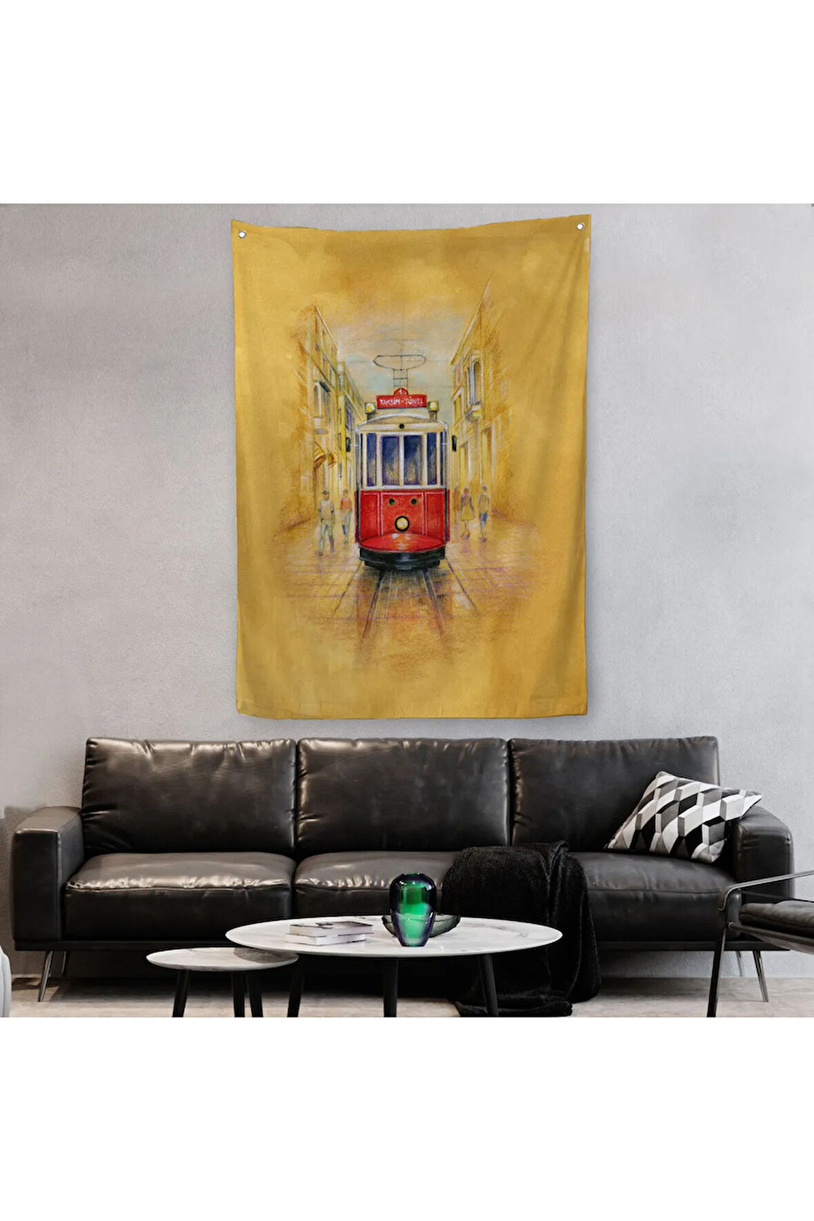 İstiklal Caddesi ve Tarihi Tranvay Duvar Örtüsü - Halısı-5987