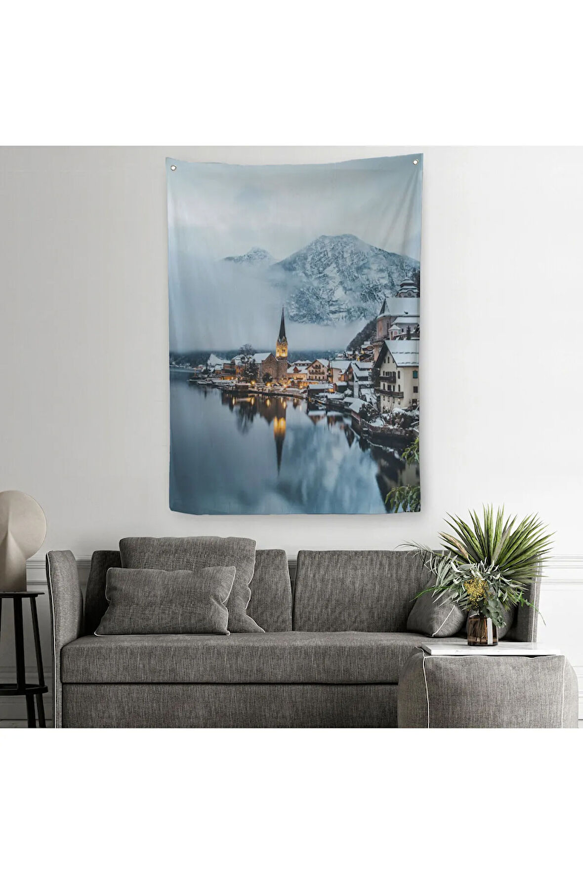 Hallstatt Avusturya Manzarası Duvar Örtüsü - Halısı-6028