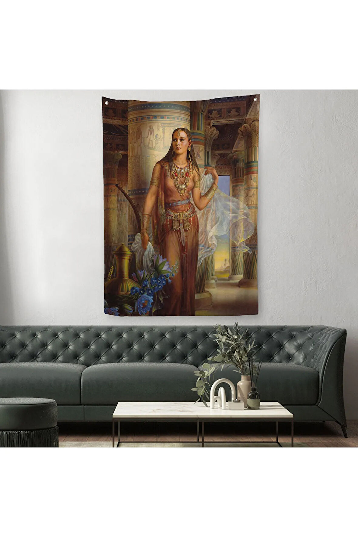 Kinuko Yamabe Craft Mısırlı Kadın Çalışması Kanvas Duvar Örtüsü - Halısı-6047