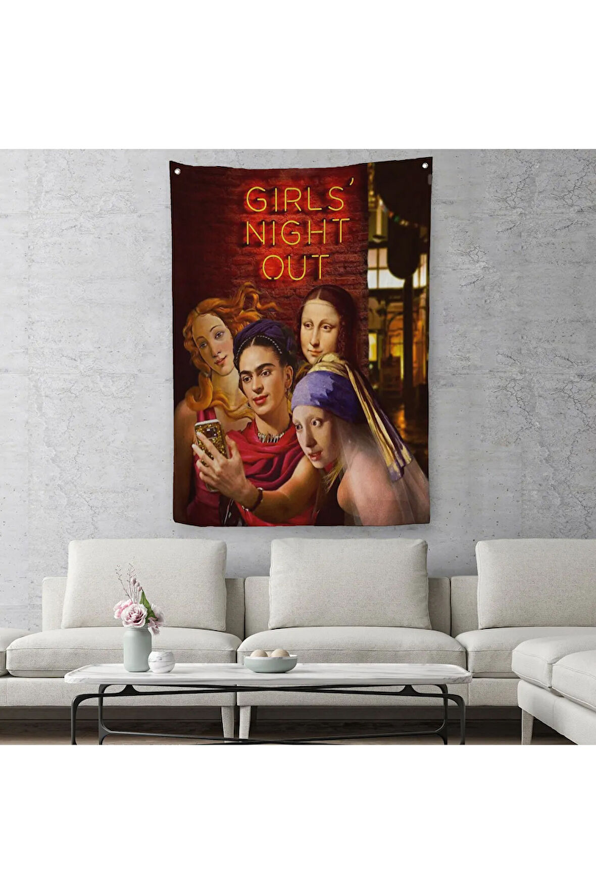 Kızlar Gecesi, Girls Night Out, Dekoratif Duvar Örtüsü - Halısı-6112