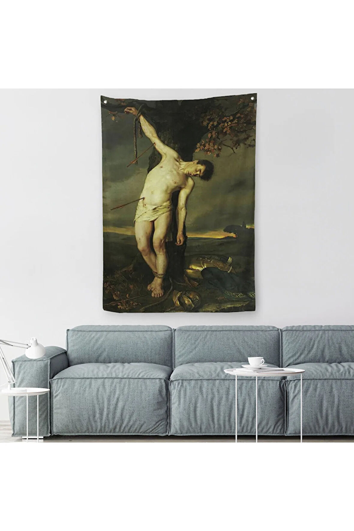 Dağ Manzarası Dekoratif Duvar Örtüsü - Halısı-6143