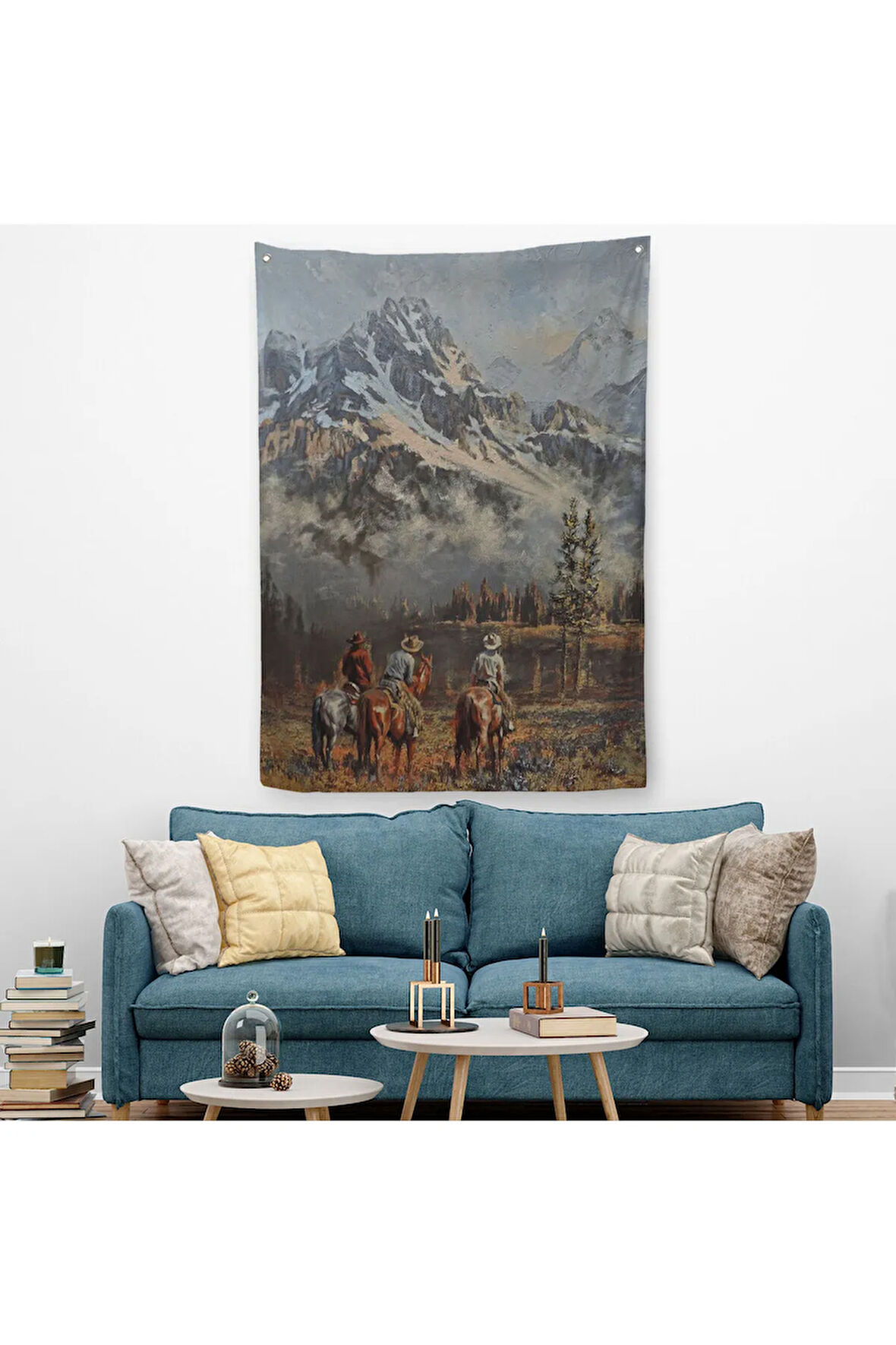 Amerikalı Kovboylar Dekoratif Duvar Örtüsü - Halısı-6149
