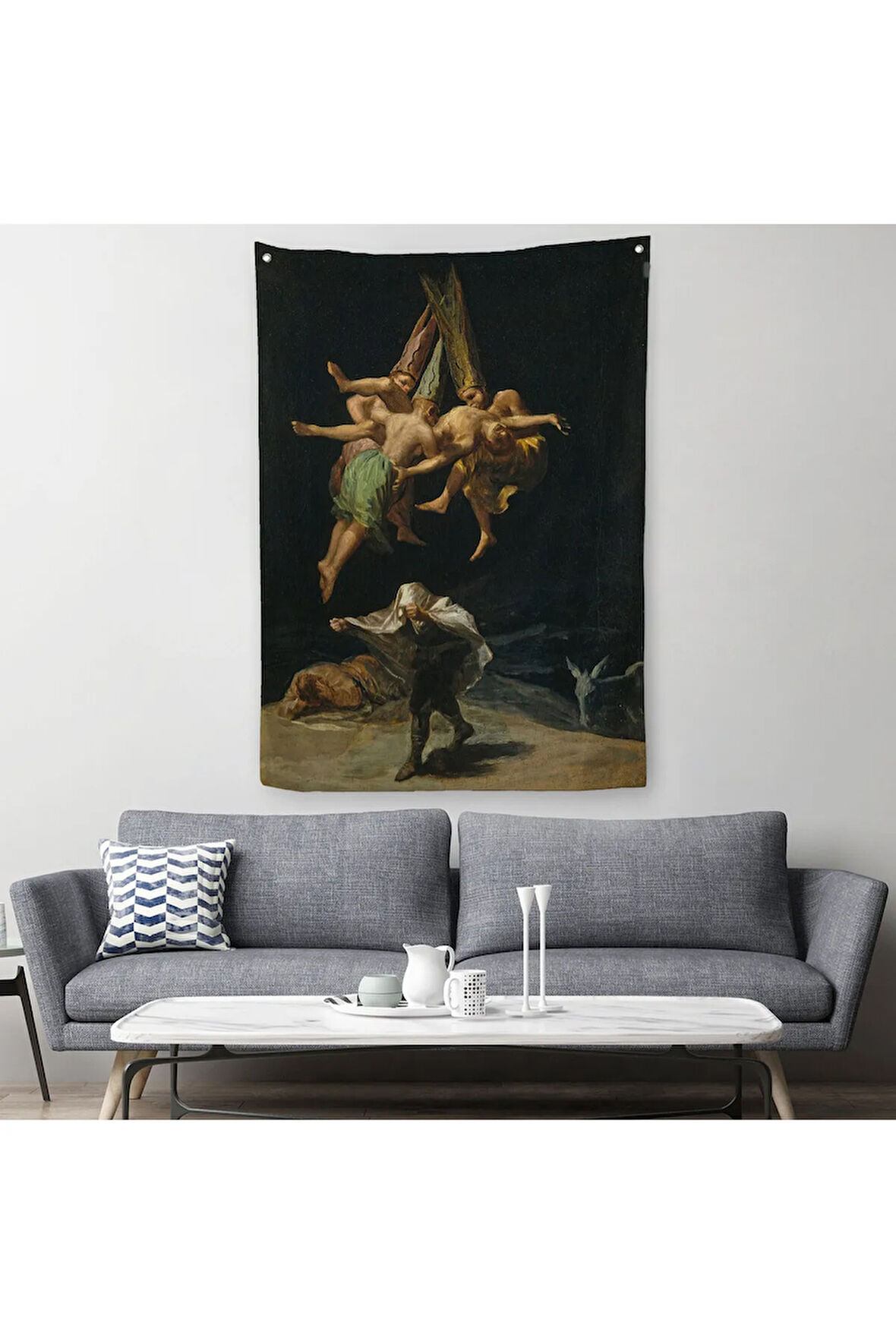 Cadıların Uçuşu Duvar Örtüsü - Halısı, Witches Flight-6173