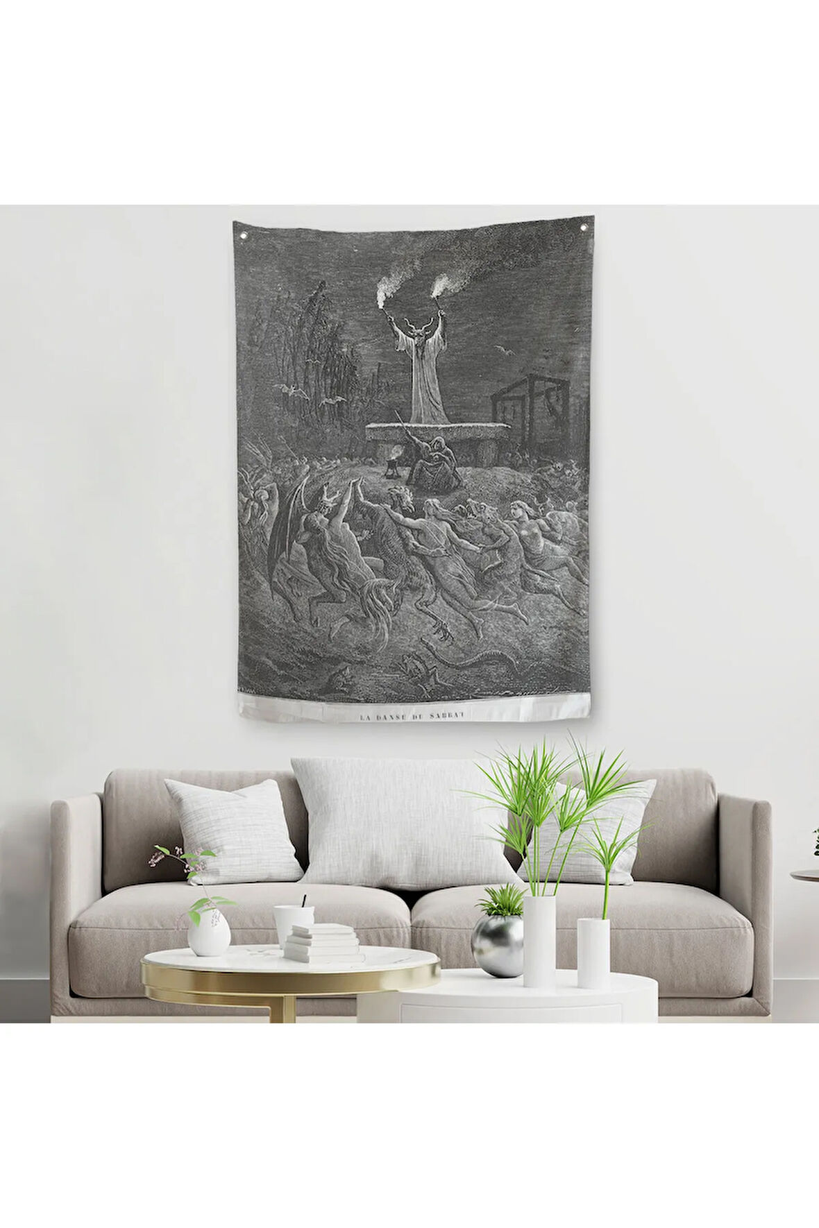 Şabat Dansı Duvar Örtüsü - Halısı, Gustave Dore-6174