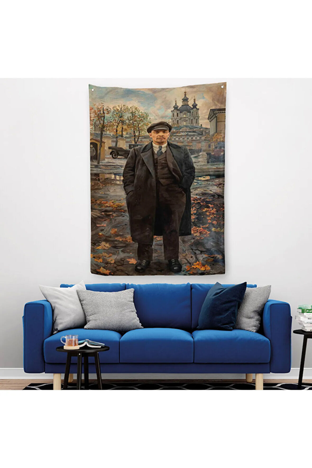 Vladimir Lenin Sovyet Dönemi Rusya Dekoratif Duvar Örtüsü - Halısı-6194