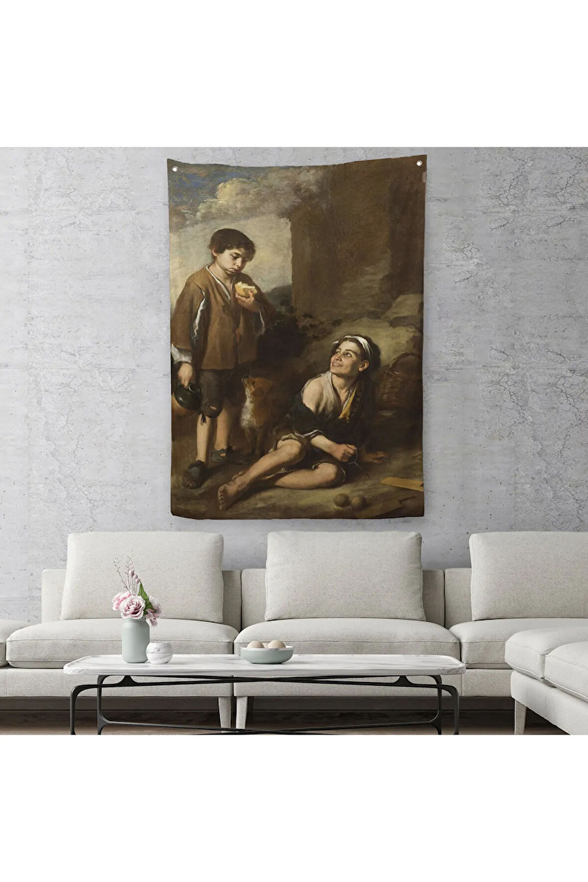 Bartolomé Esteban Murillo'nun Argolla Oyununa Davet Duvar Örtüsü - Halısı-6290
