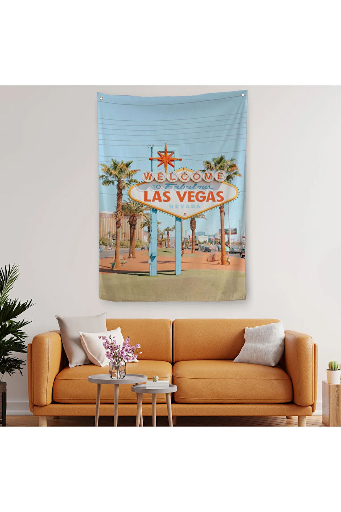 Las Vegas Nevada Ünlü Tabelası Duvar Örtüsü - Halısı-6294