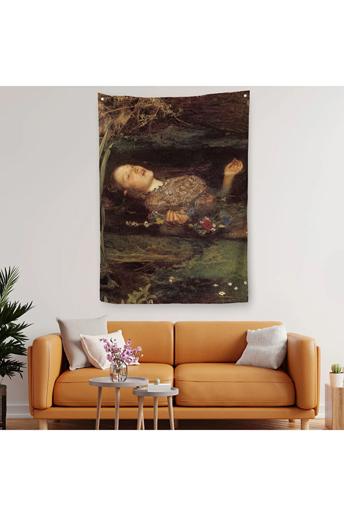 Shakespeare'in Ophelia'sı Hamlet Dekoratif Duvar Örtüsü - Halısı-6319