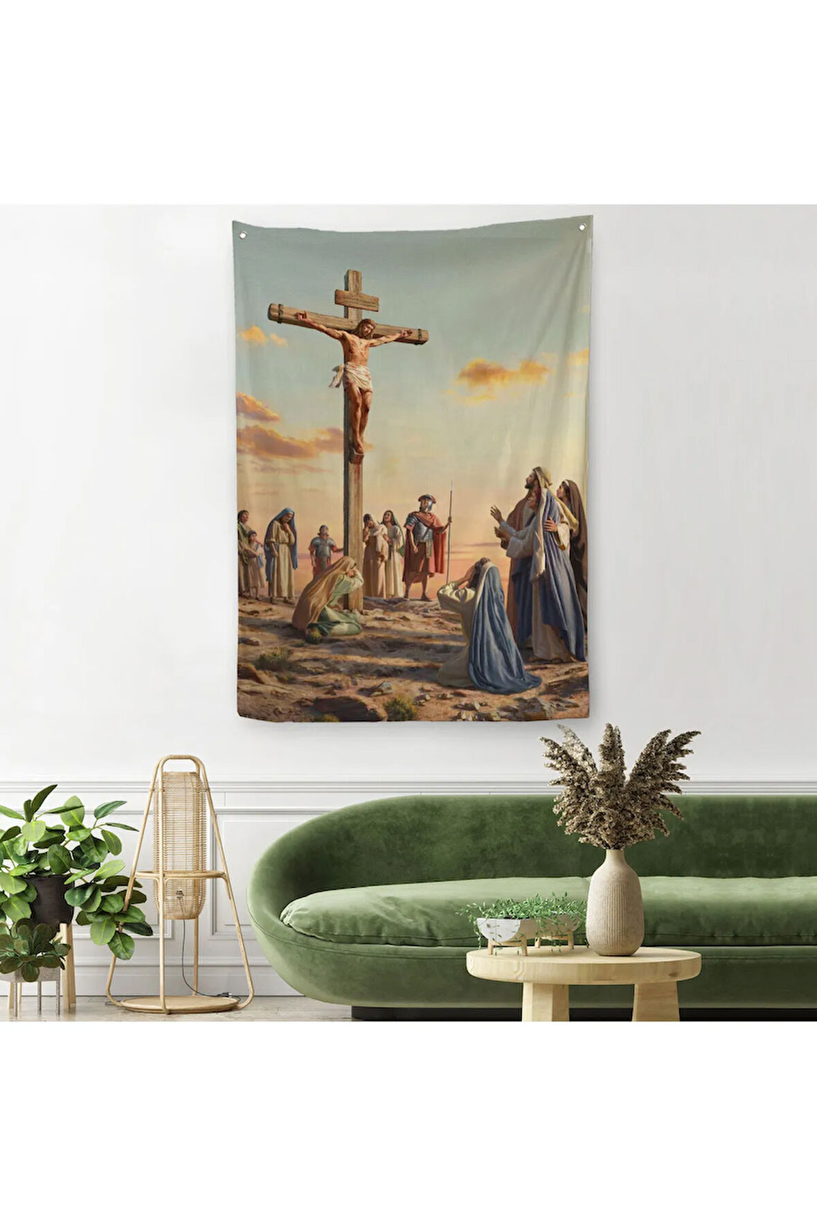 Çarmıha Gerilmiş İsa Mesih Duvar Örtüsü-Halısı, Jesus Christ-6347