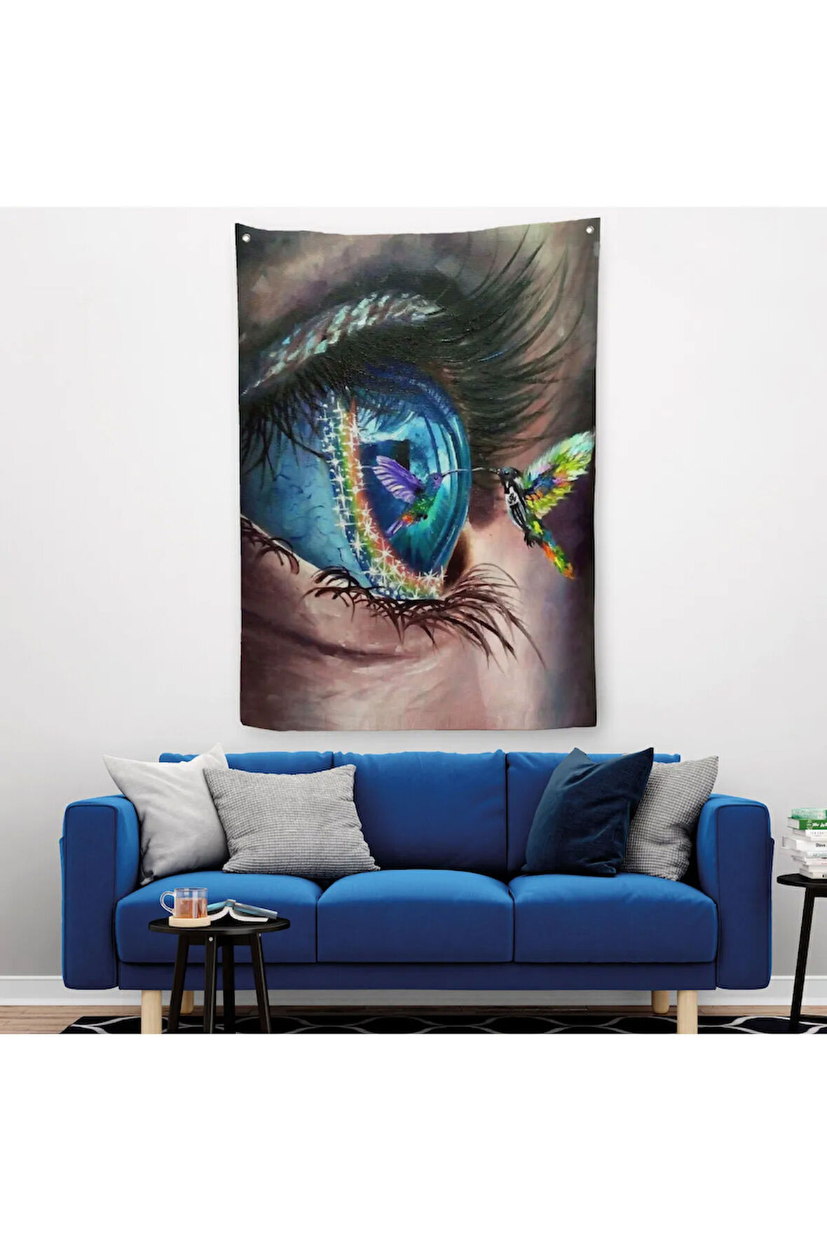 Gözdeki Kuş Sürreal Duvar Örtüsü-Halısı-6351