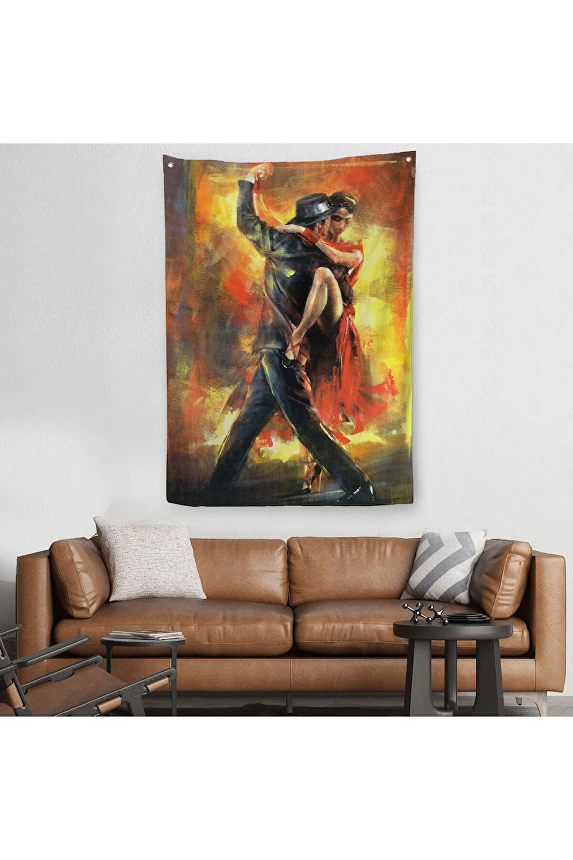 Tango Yapan Çift Duvar Örtüsü-Halısı-6420