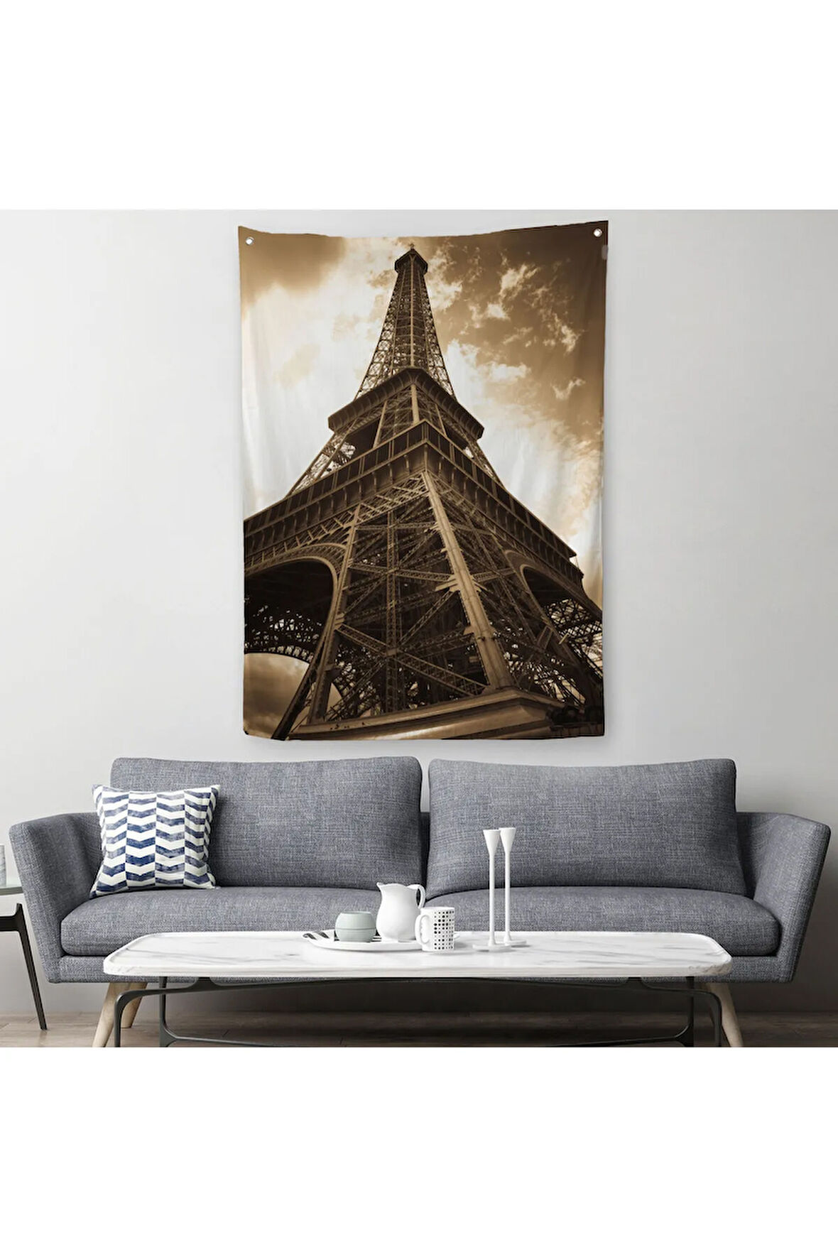 Fransa Paris Eyfel Kulesi Duvar Örtüsü-Halısı-6424