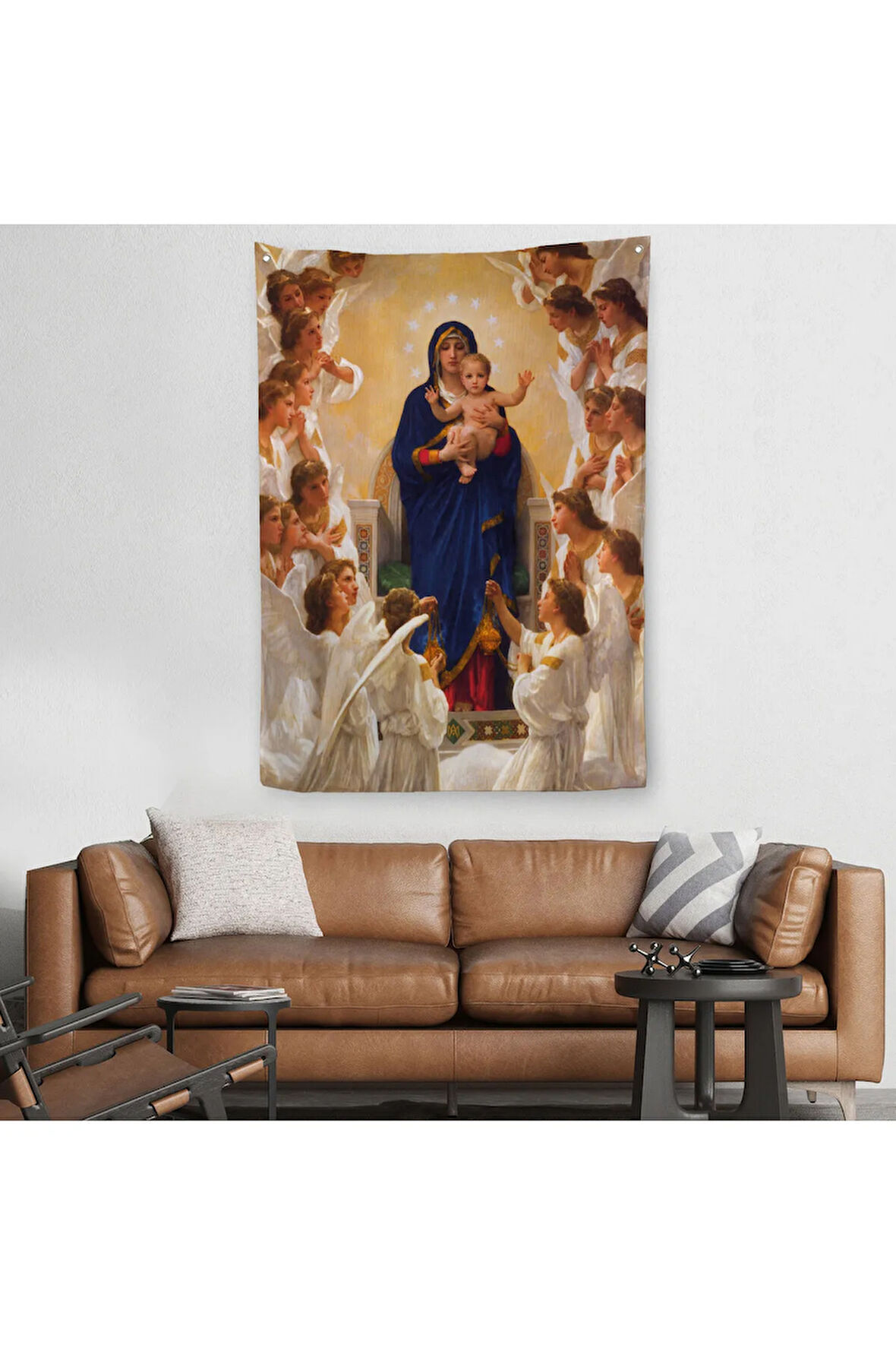Meryem ve Oğlu İsa Duvar Örtüsü-Halısı - Jesus Christ -6450