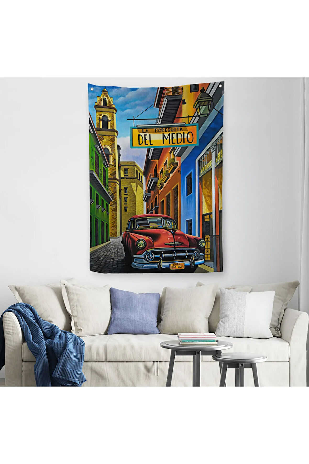 La Bodeguita Cuba Car Duvar Örtüsü-Halısı-6457