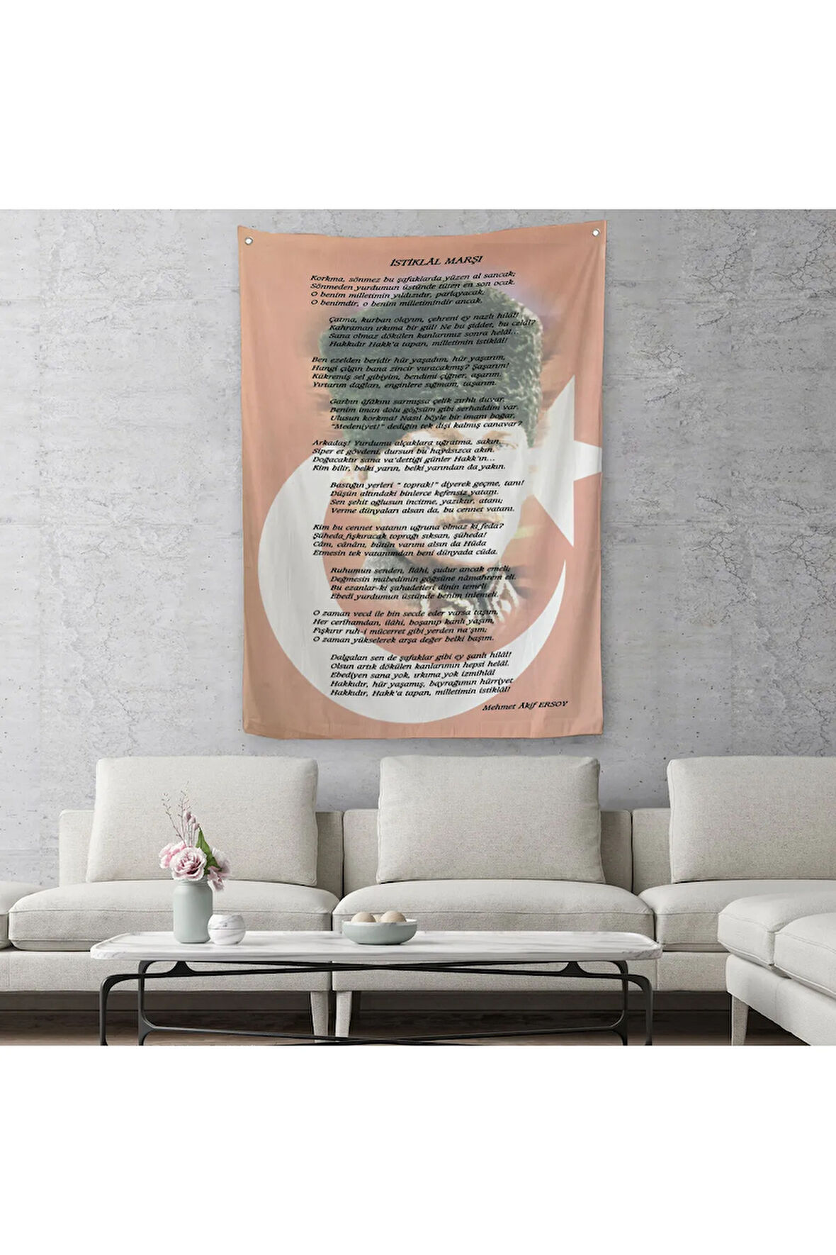 İstiklal Marşı Dekoratif Duvar Örtüsü-Halısı-6466