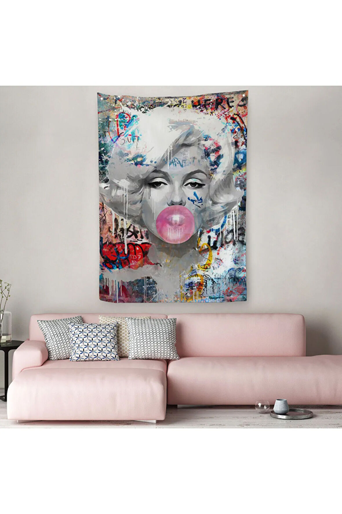 Marilyn Monroe Graffiti Pop Art Duvar Örtüsü-Halısı-6471