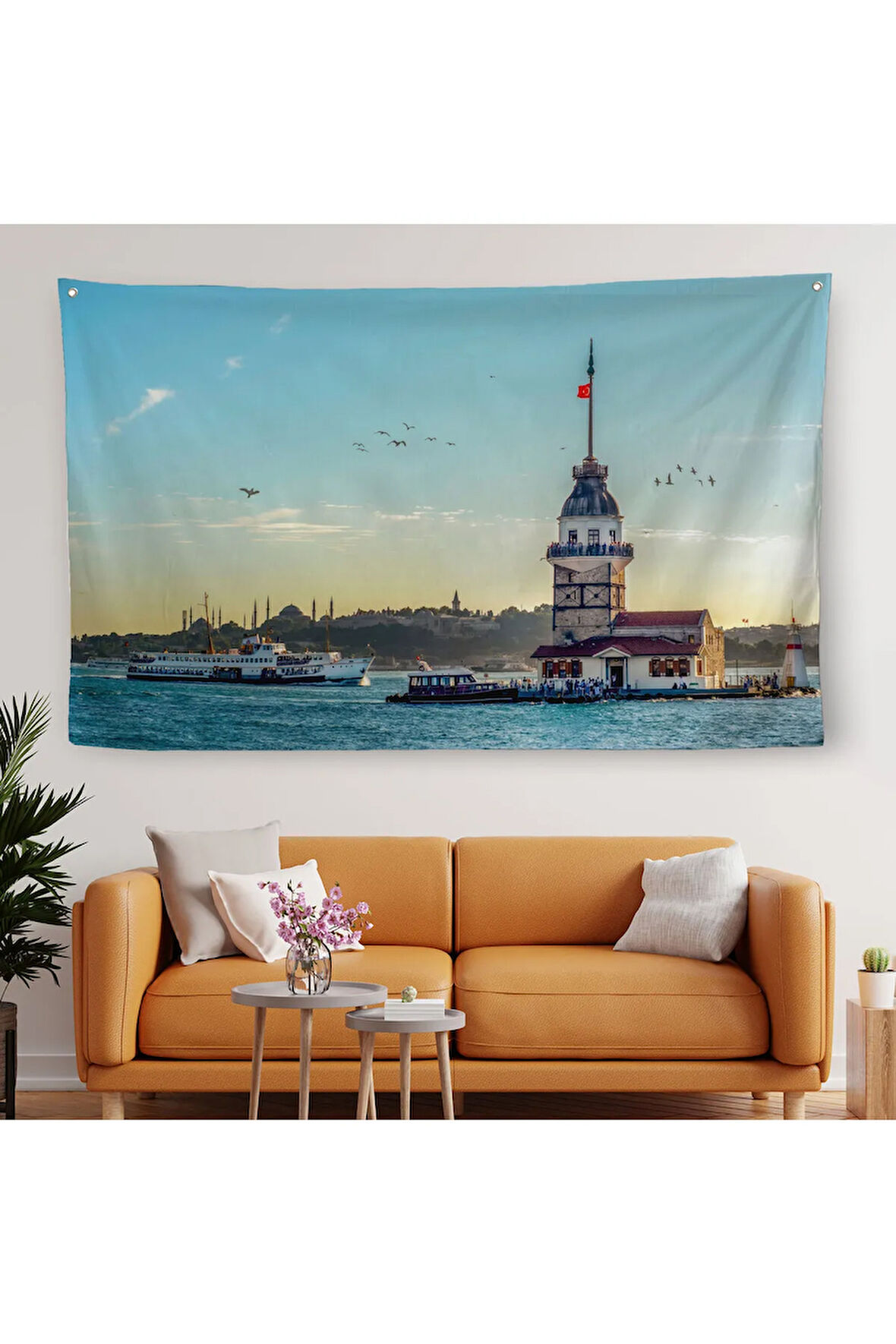 Kızkulesi Dekoratif Kanvas Duvar Örtüsü-Halısı-6512