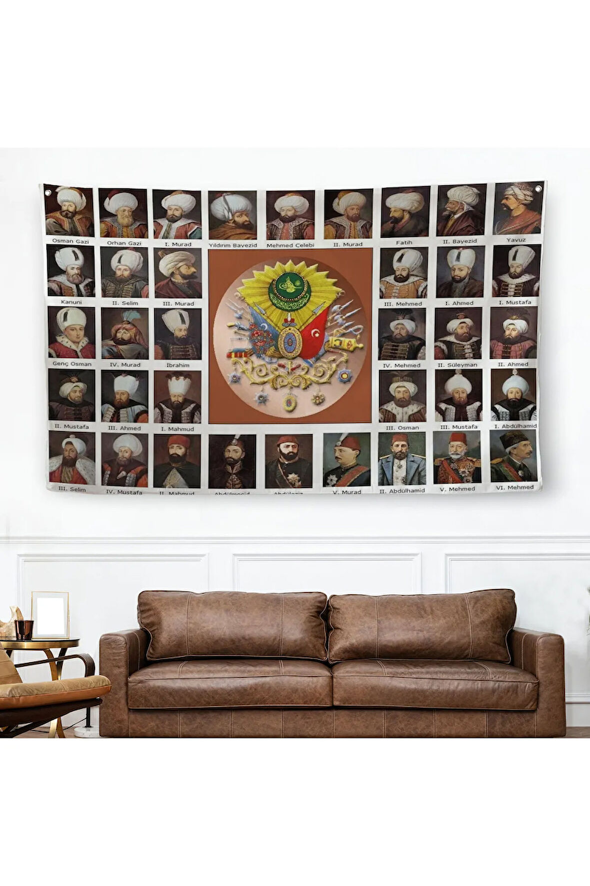 Osmanlı Padişahlarının Tümü Dekoratif Duvar Örtüsü-Halısı-6549
