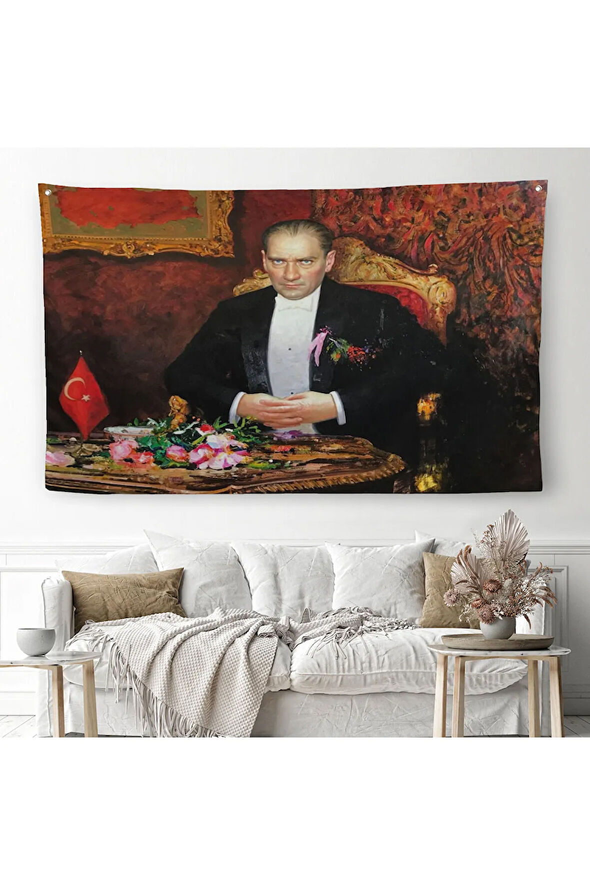 Keskin Bakışlı Atatürk Duvar Örtüsü-Halısı-6553