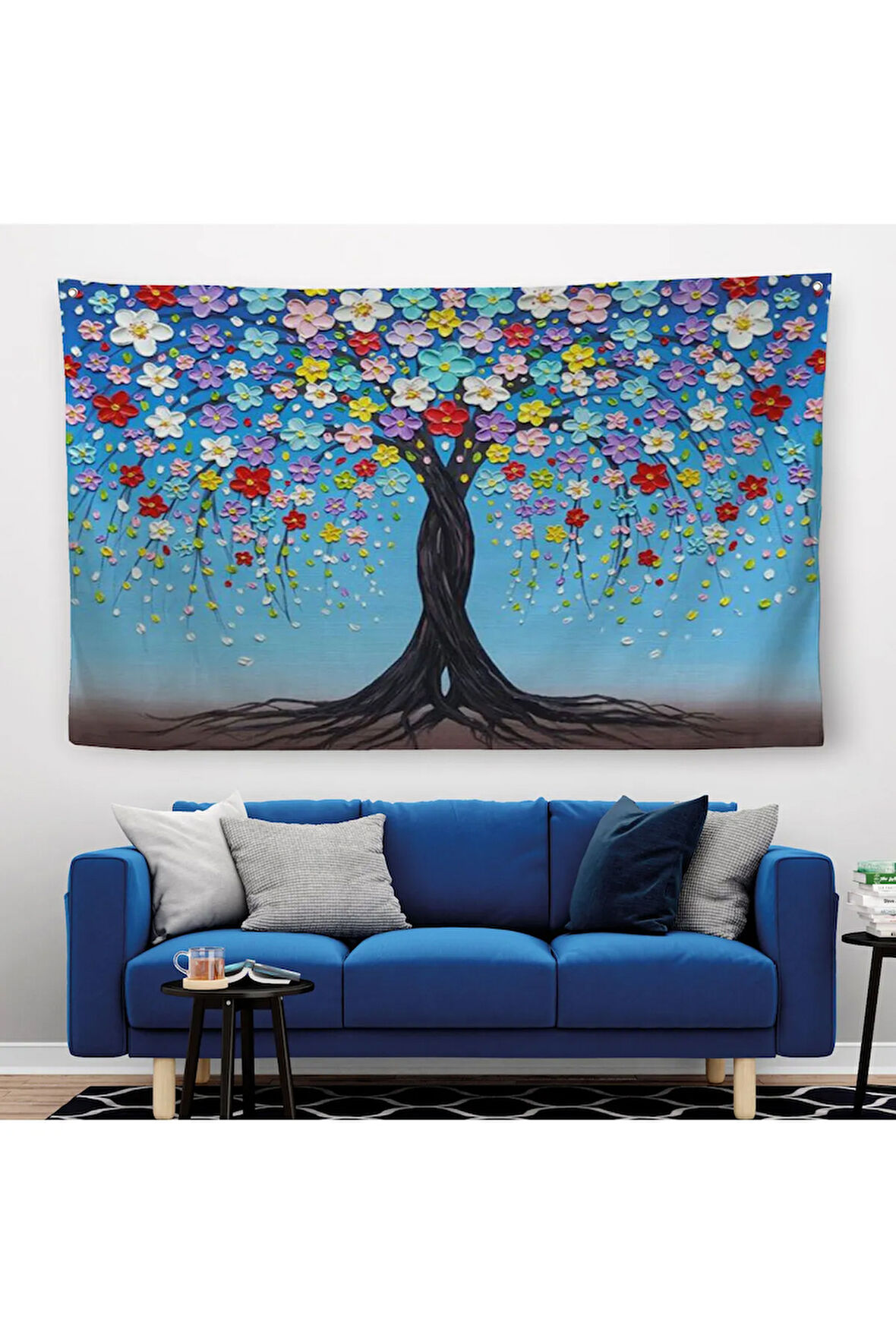 Çiçeklerin Senfonisi Duvar Örtüsü-Halısı -6567