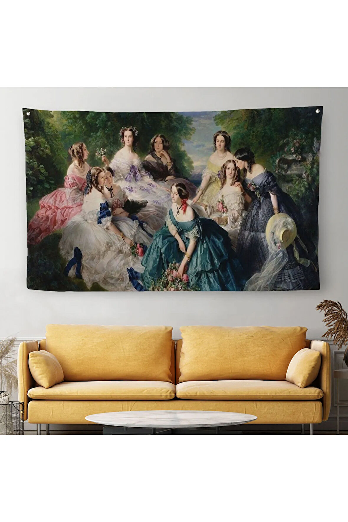 İmparatoriçe Eugenie ve Leydileri Duvar Örtüsü-Halısı - The Empress Eugénie-6570