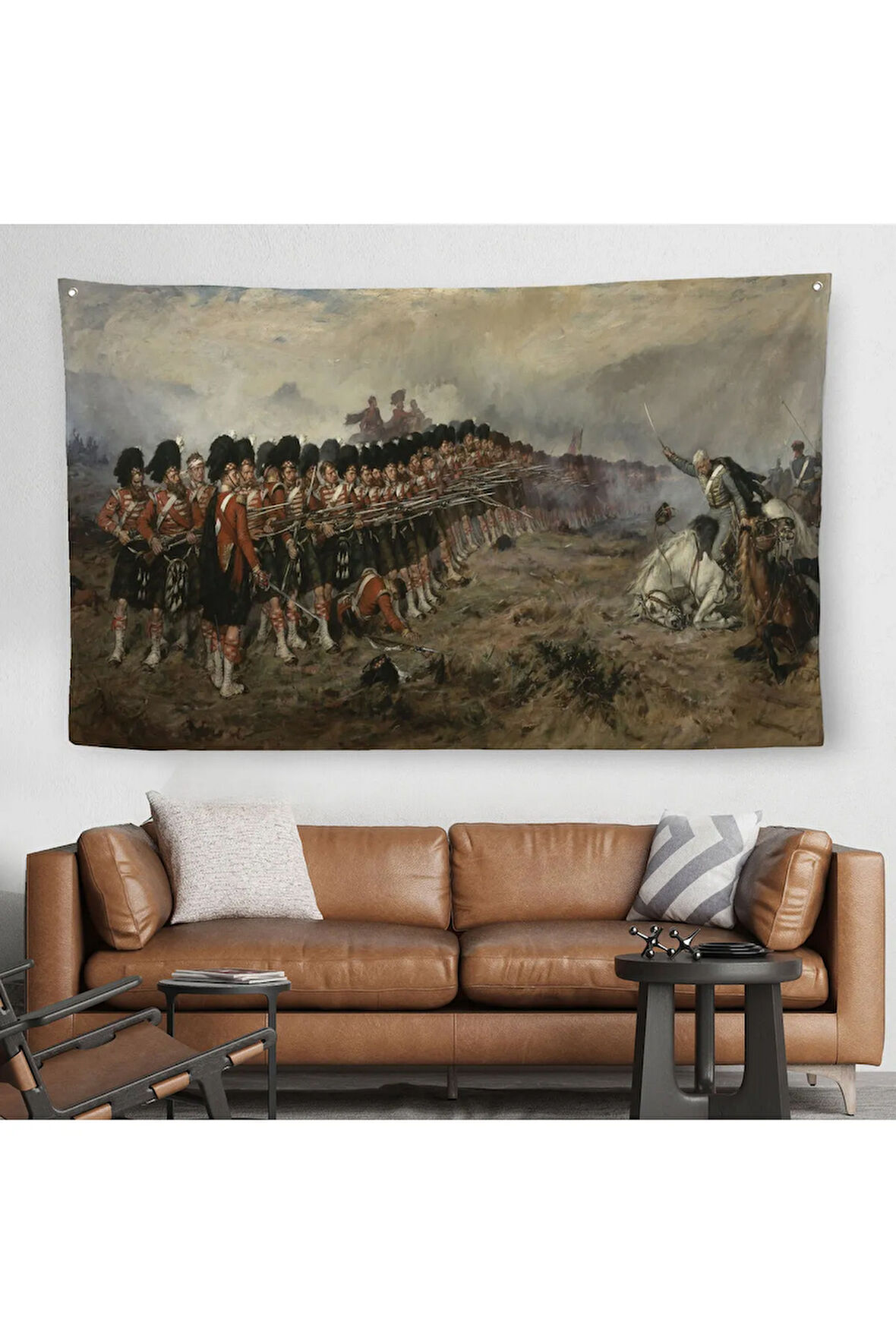 Robert Gibb'in İnce Kırmızı Çizgi Duvar Örtüsü-Halısı -The Thin Red Line-6602