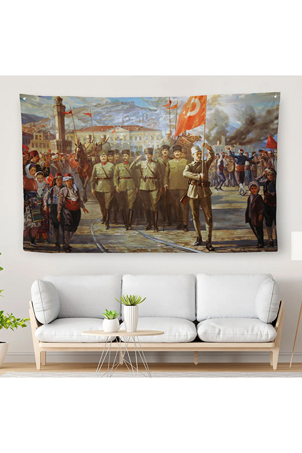 İzmir'in Kurtuluşu Duvar Örtüsü-Halısı - Atatürk'ün İzmire Girişi-6627