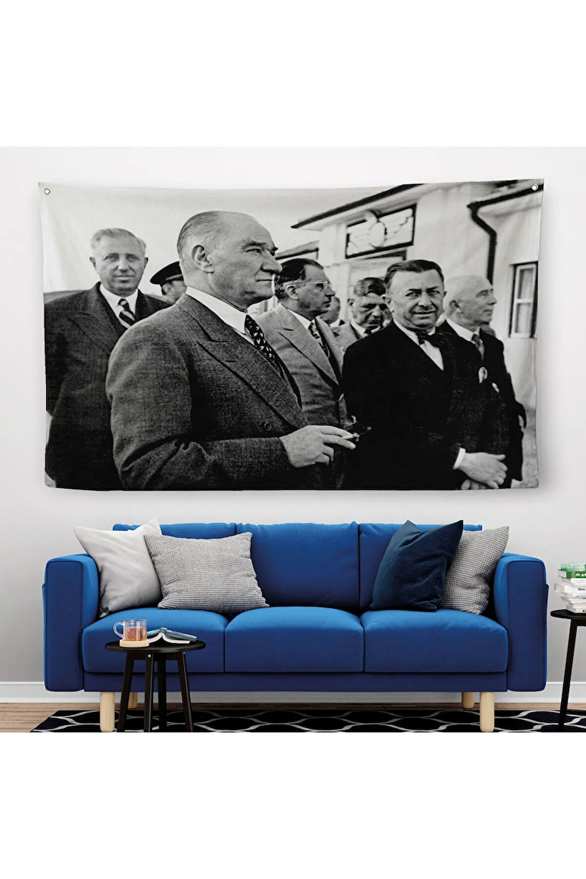 Atatürke Bakan Şükrü Kaya Dekoratif Duvar Örtüsü-Halısı-6637