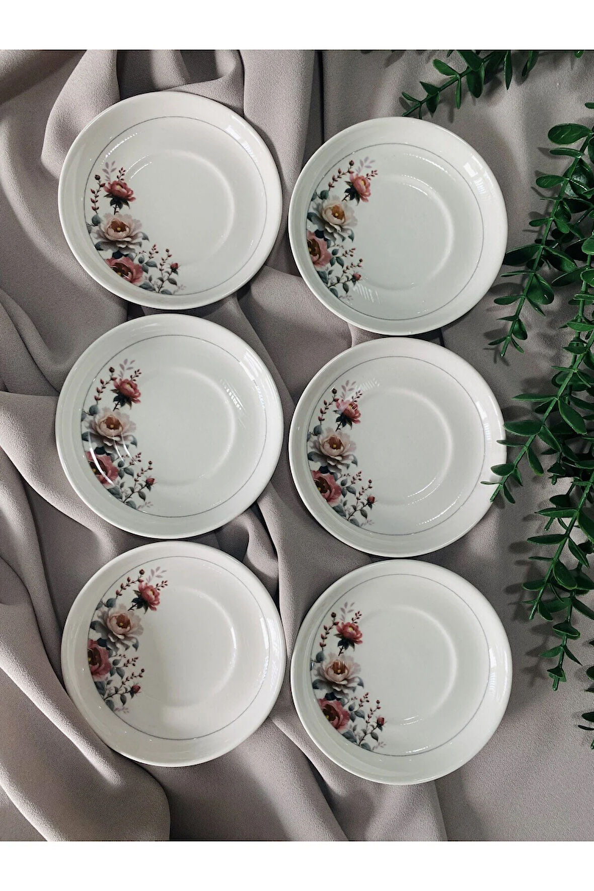 Hasbahçe Model 6 Adet Çay Tabağı