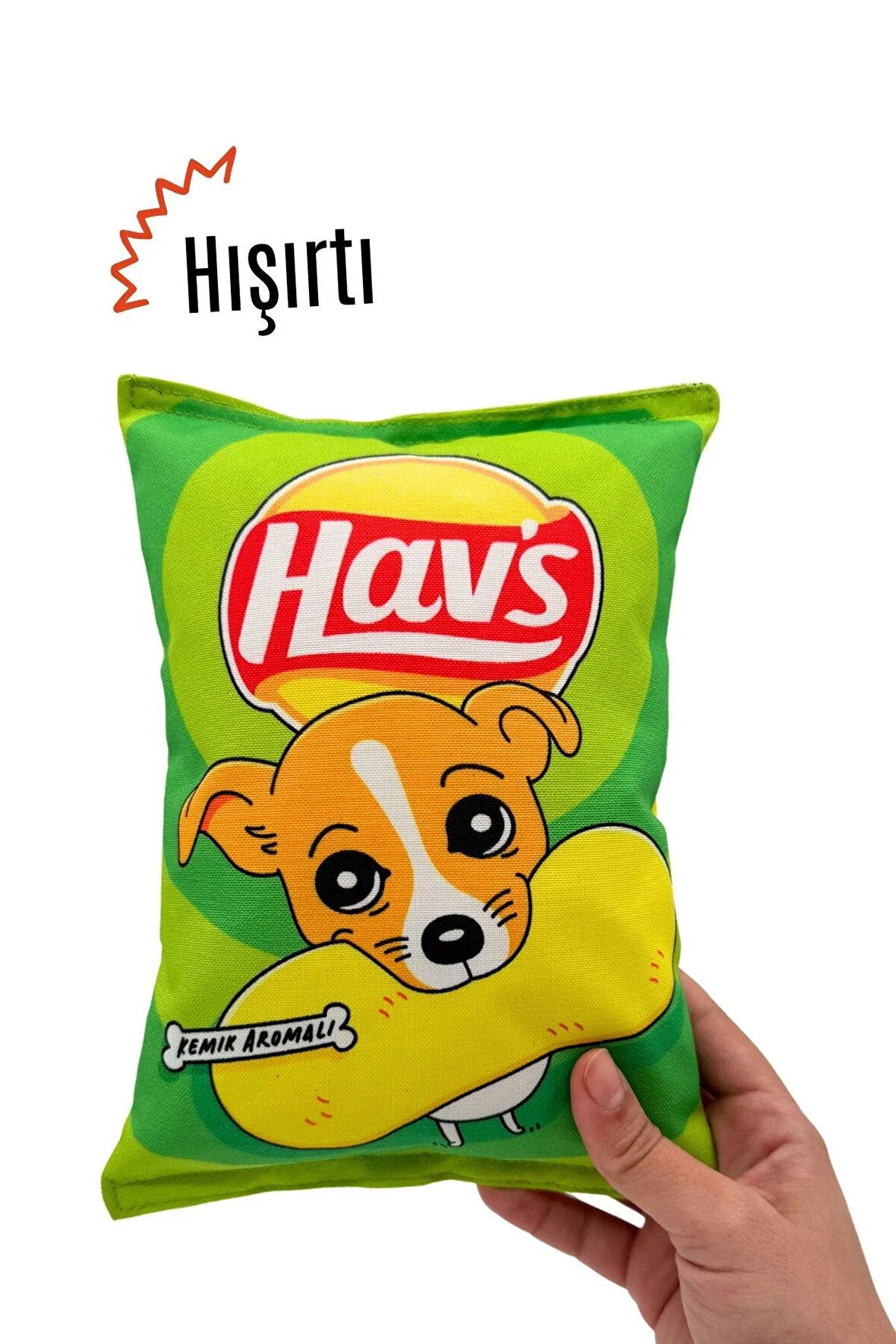 Havhav Hav's Peluş Cips Hışırtı Sesli Köpek Oyuncağı 