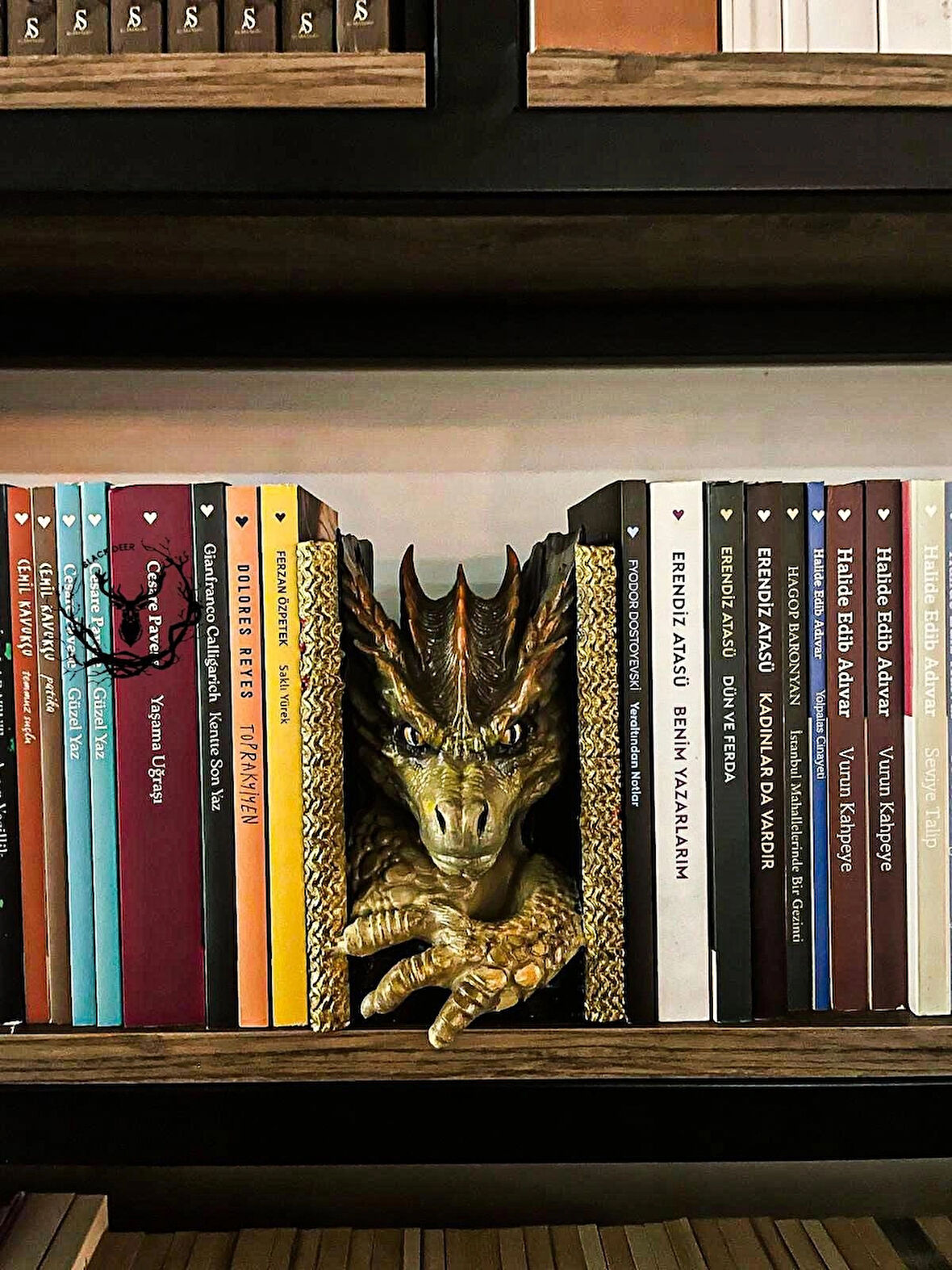 hayatvesanat Ejderha / Kitaplık Figürü / Kitap Tutucu