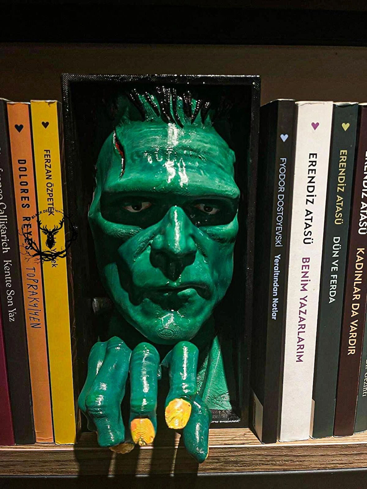 hayatvesanat Frankenstein / Kitaplık Figürü / Kitap Tutucu