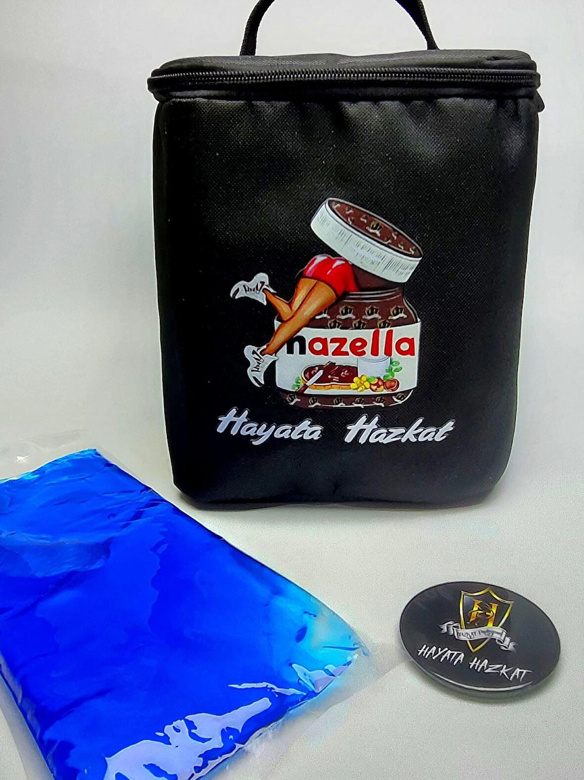 Hazkat Termos Çanta Hazella Baskılı + Termojel ve Açacak