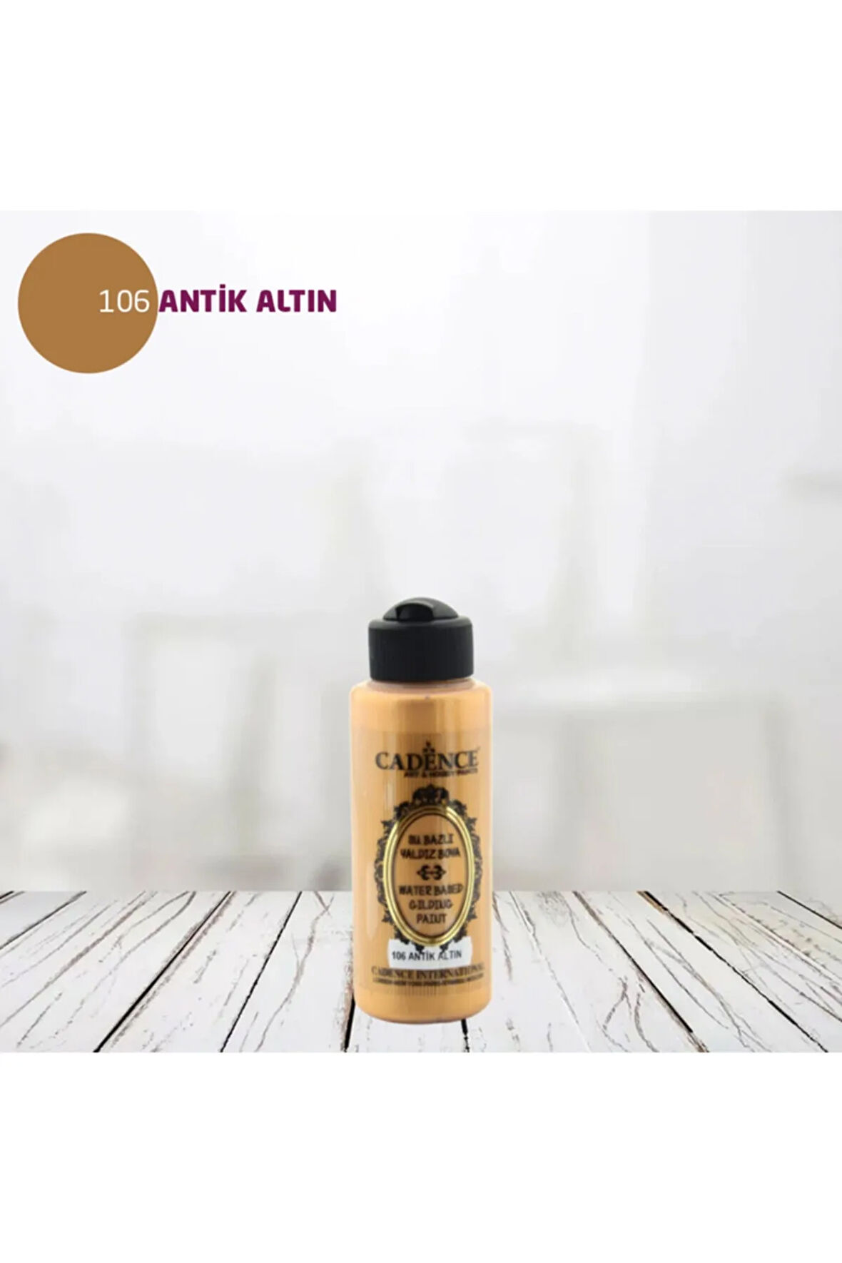 Su Bazlı Yaldız Boya 106 Antik Altın 120 Ml.