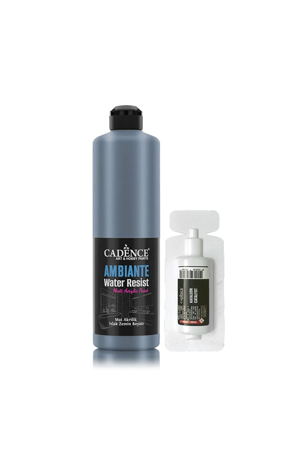 Ambiente Suya Dayanıklı Metalik Akrilik Boya Awm-07 Antrasit 500ml + Katalizör 20gr