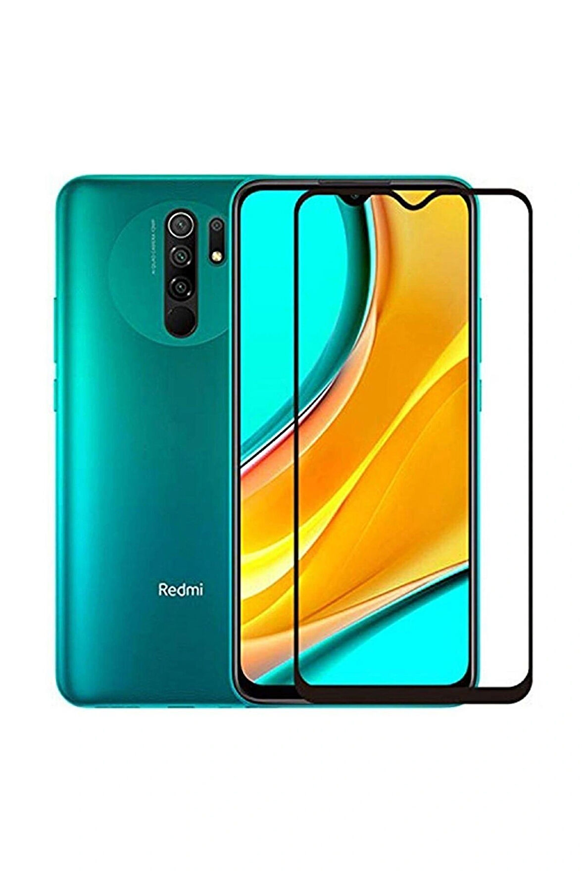 Xiaomi Redmi 9 Tam Kaplayan Çerçeveli Kırılmaz Temperli Ekran Koruyucu Cam