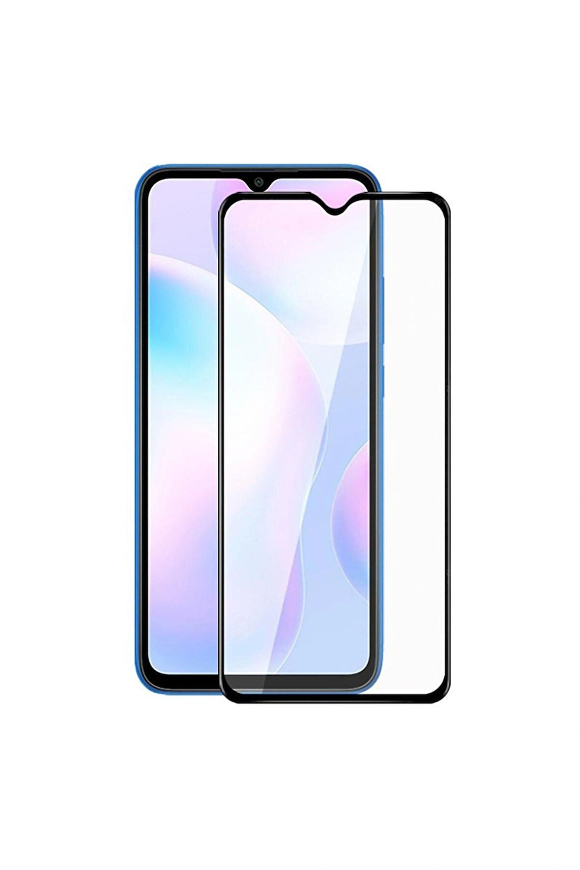 Xiaomi Redmi 9A Tam Kaplayan Çerçeveli Kırılmaz Temperli Ekran Koruyucu Cam