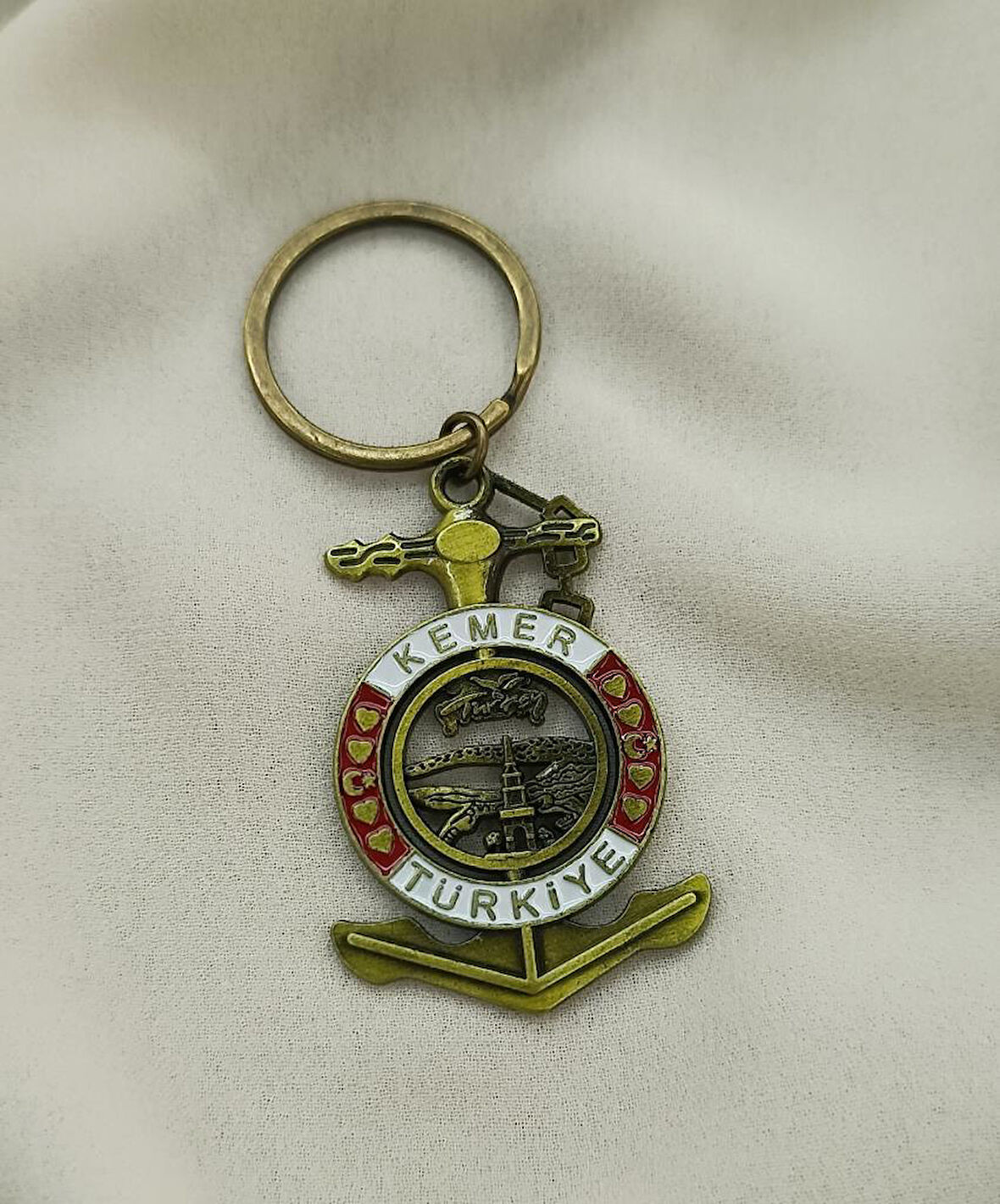 Metal Anahtarlık Ay Yıldız Kule Kalp Çanta Araba Cüzdan Süsü                   