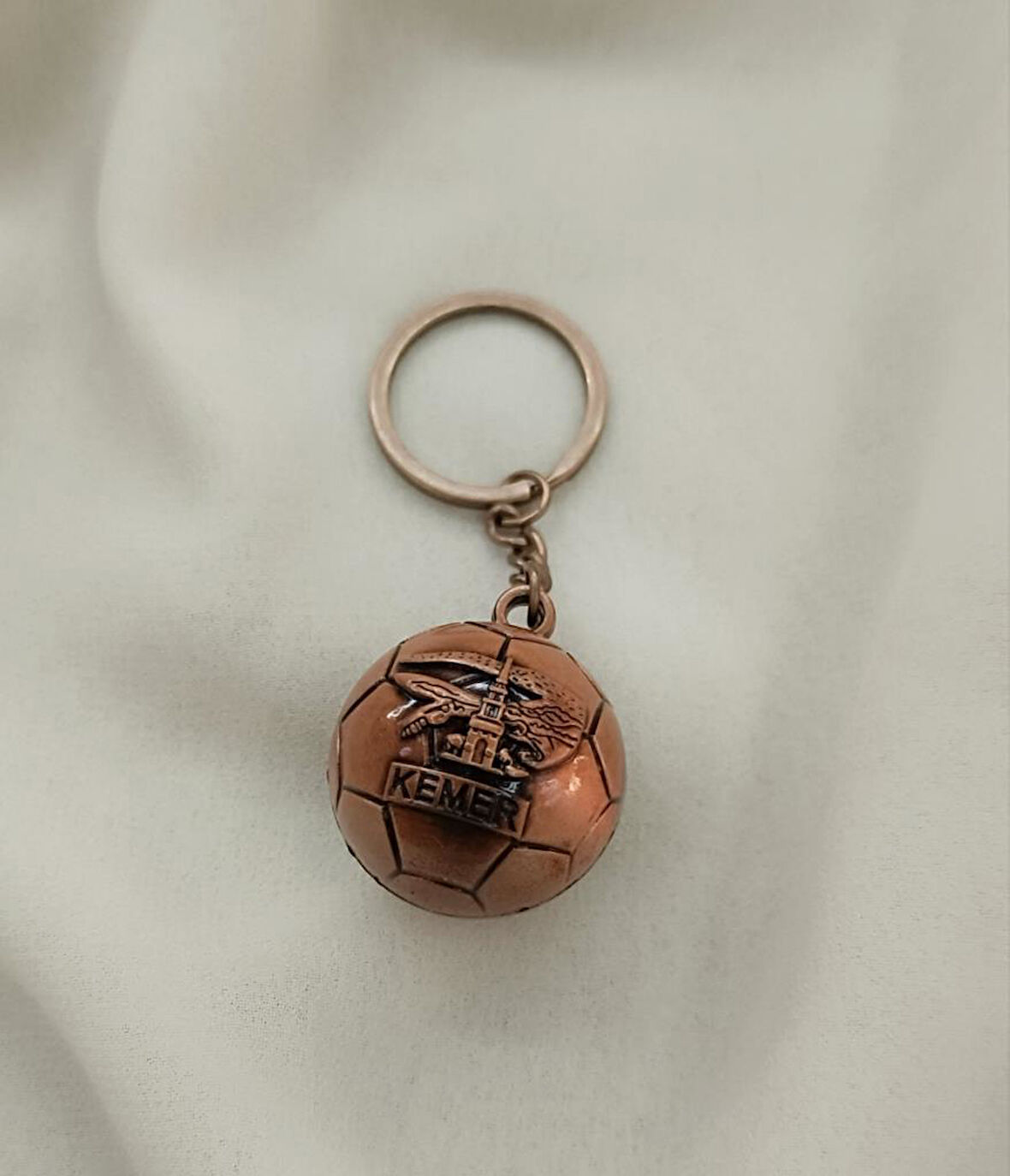 Anahtarlık Futbol Topu Metal Türk Bayraklı Çanta Cüzdan Süsü Türkiye Kemer Yazılı 
