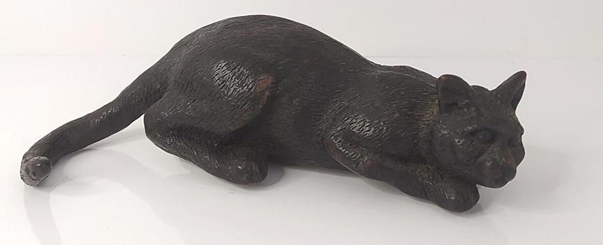 Reçine Kedi Biblo Heykel Dekoratif Tasarım Masa Üstü Dekor Süs