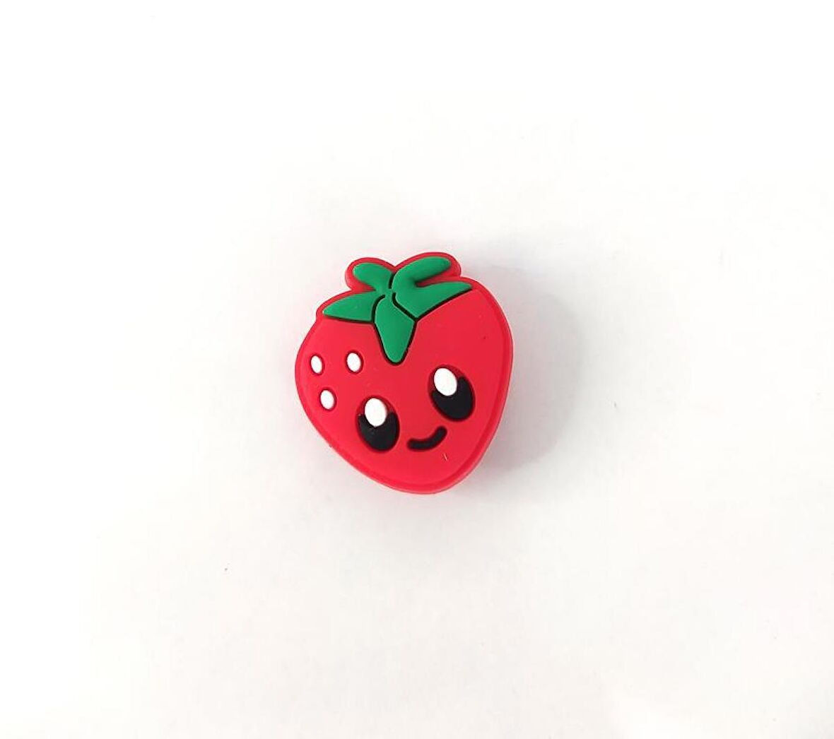 Silikon Sevimli Çilek 1 Adet Tekli Terlik Süsü Aksesuar